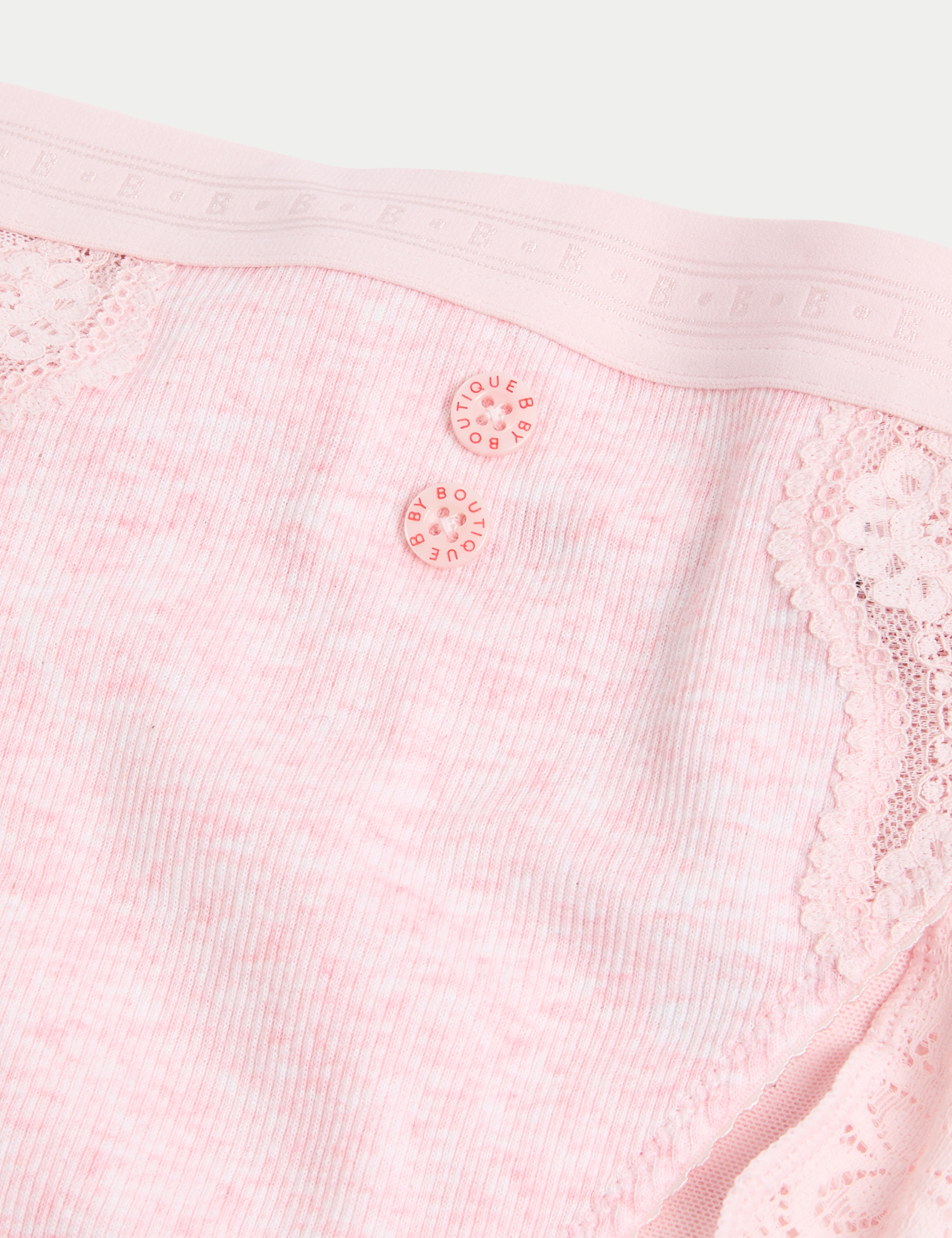 2pk Lotta Ribbed Brazilian Knickers with Cotton 5 of 5
