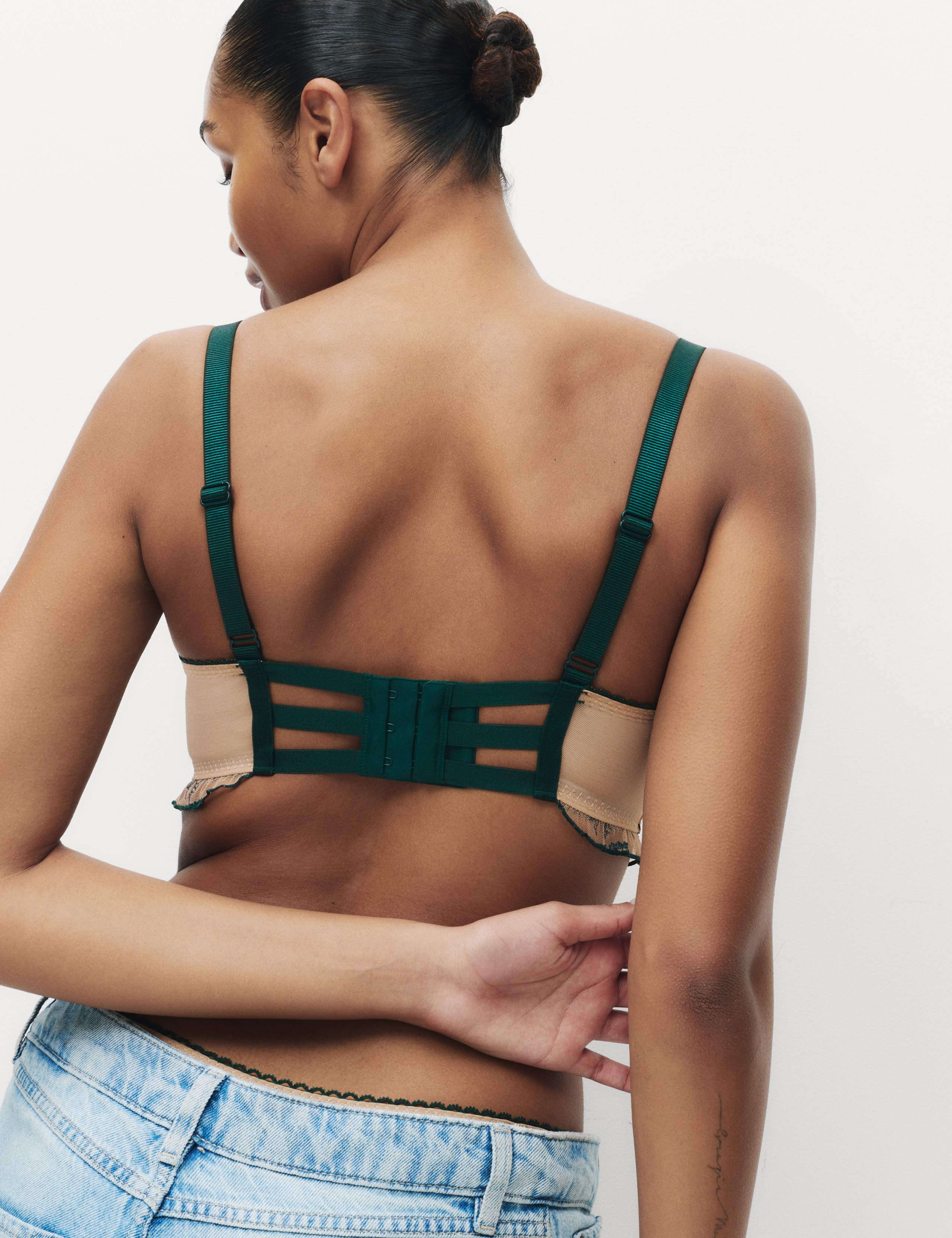 Helena Embroidery Wired Demi Cup Bra (F-H) 4 of 9