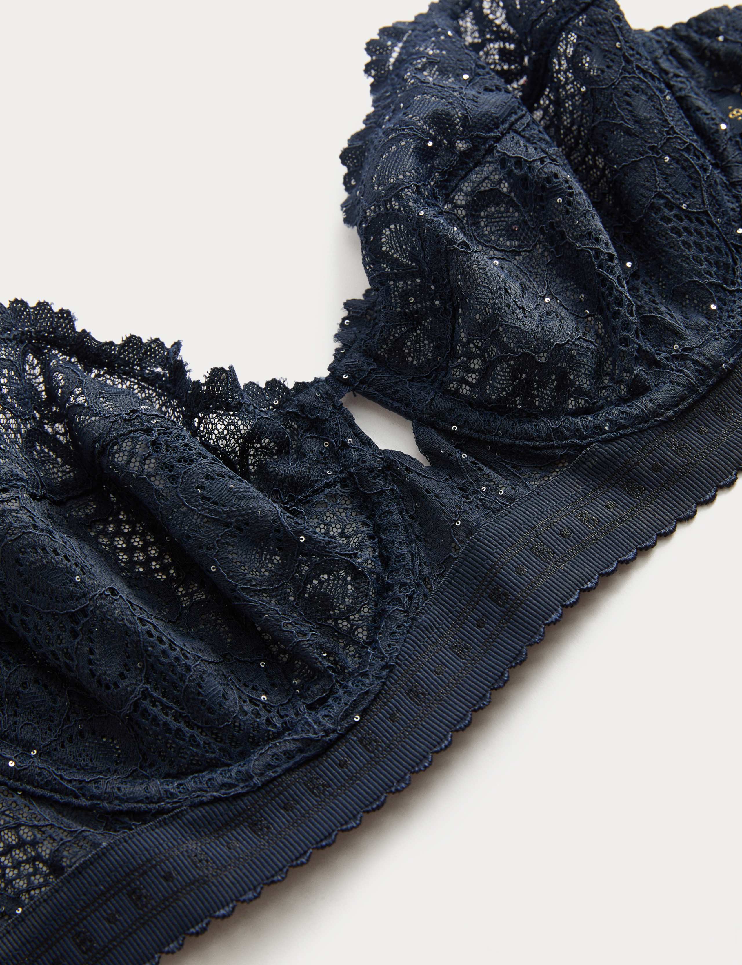 Cleo Sequin Lace Wired Balcony Bra 2 of 3