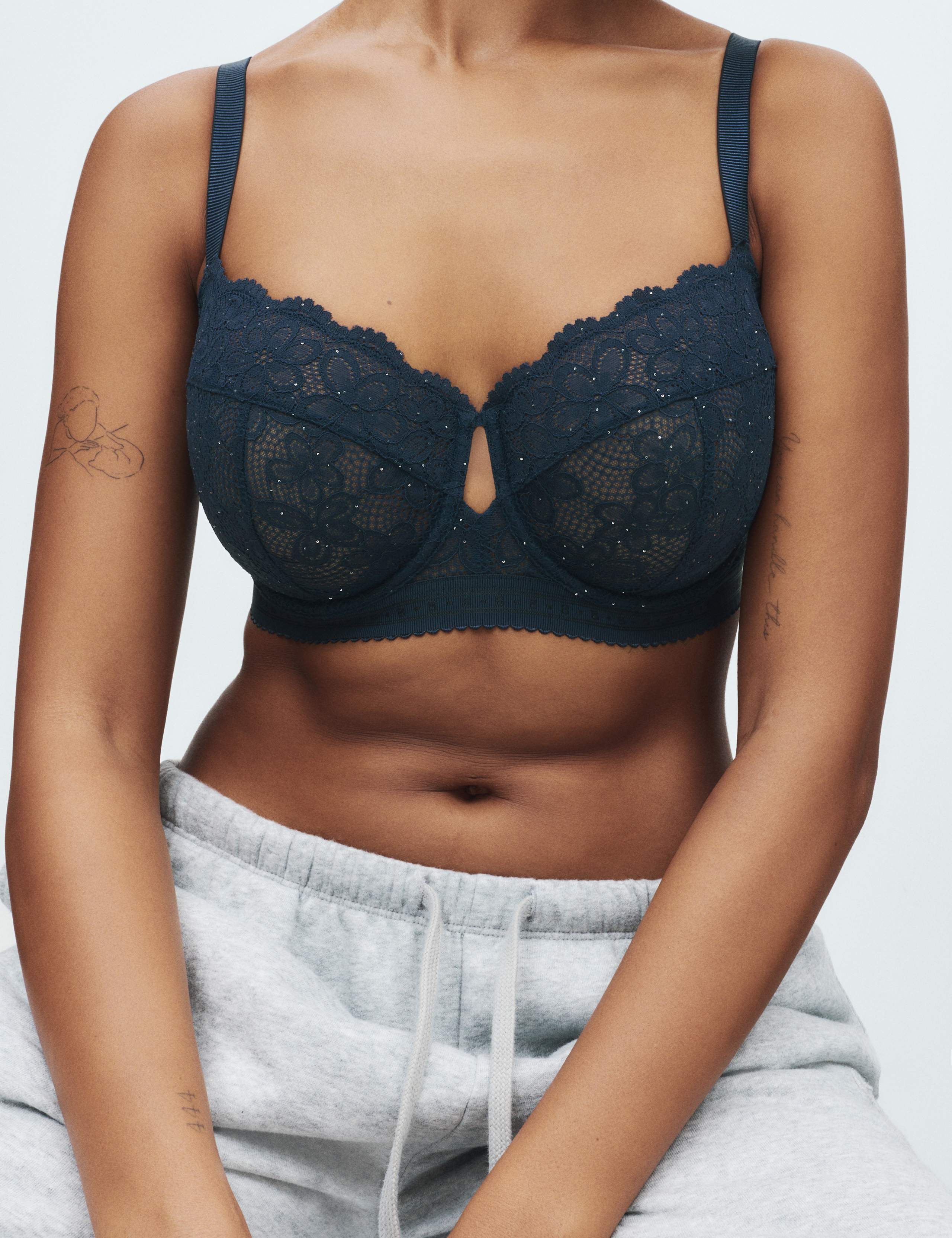 Cleo Sequin Lace Wired Balcony Bra (F-H) 4 of 6