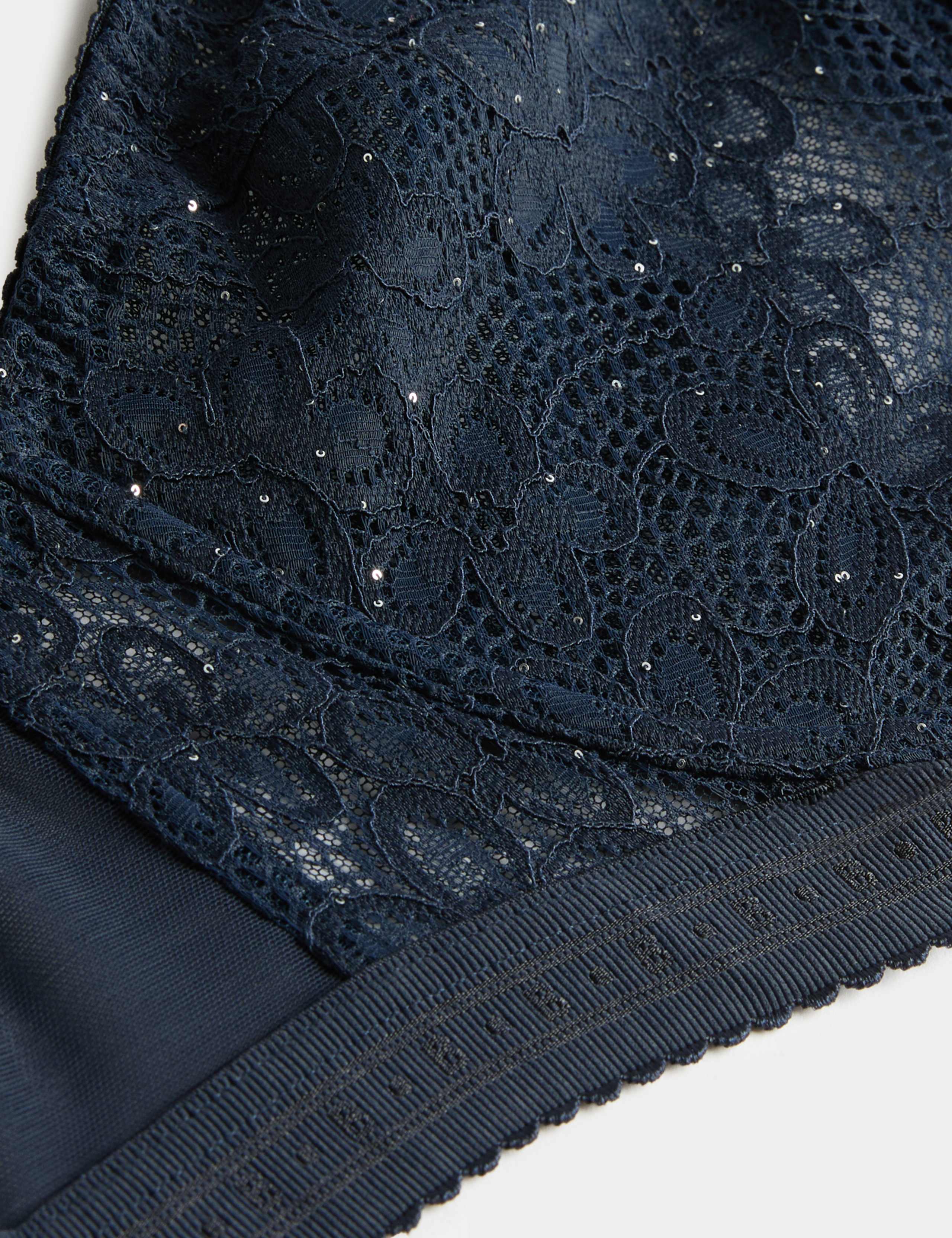Cleo Sequin Lace Wired Balcony Bra 2 of 3