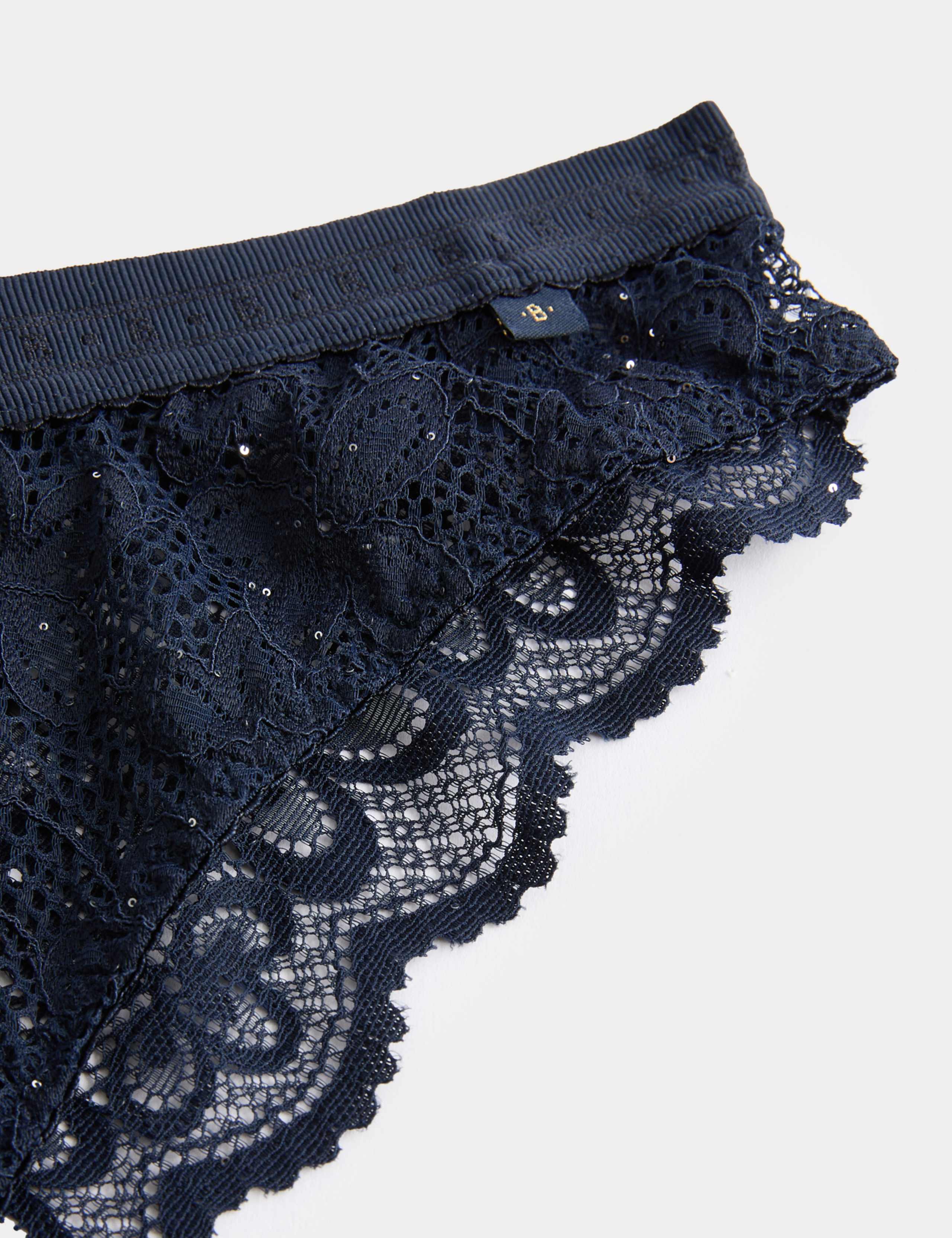 2pk Cleo Sequin Lace Miami Knickers 2 of 2