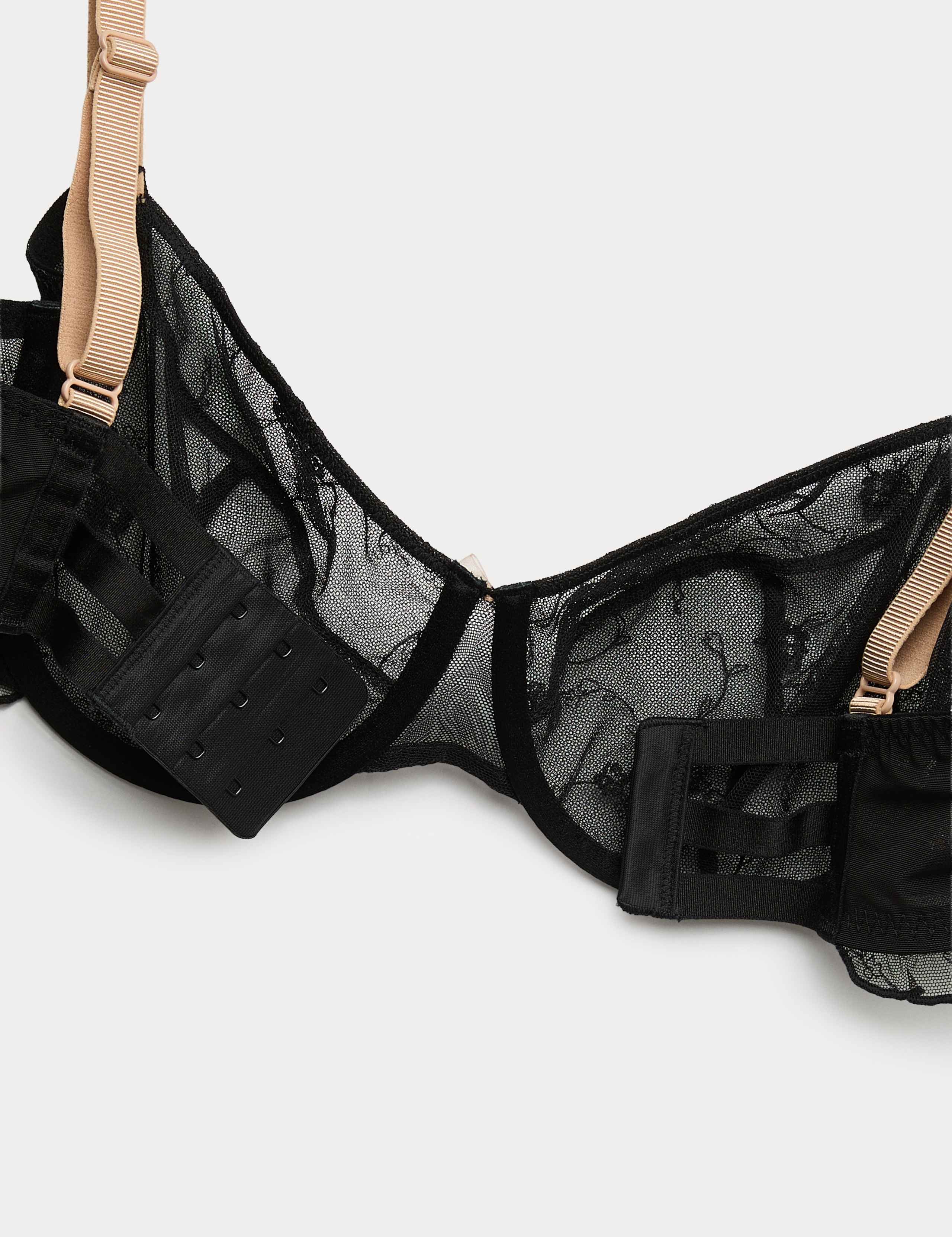 Helena Embroidery Wired Demi Cup Bra (F-H) 3 of 4