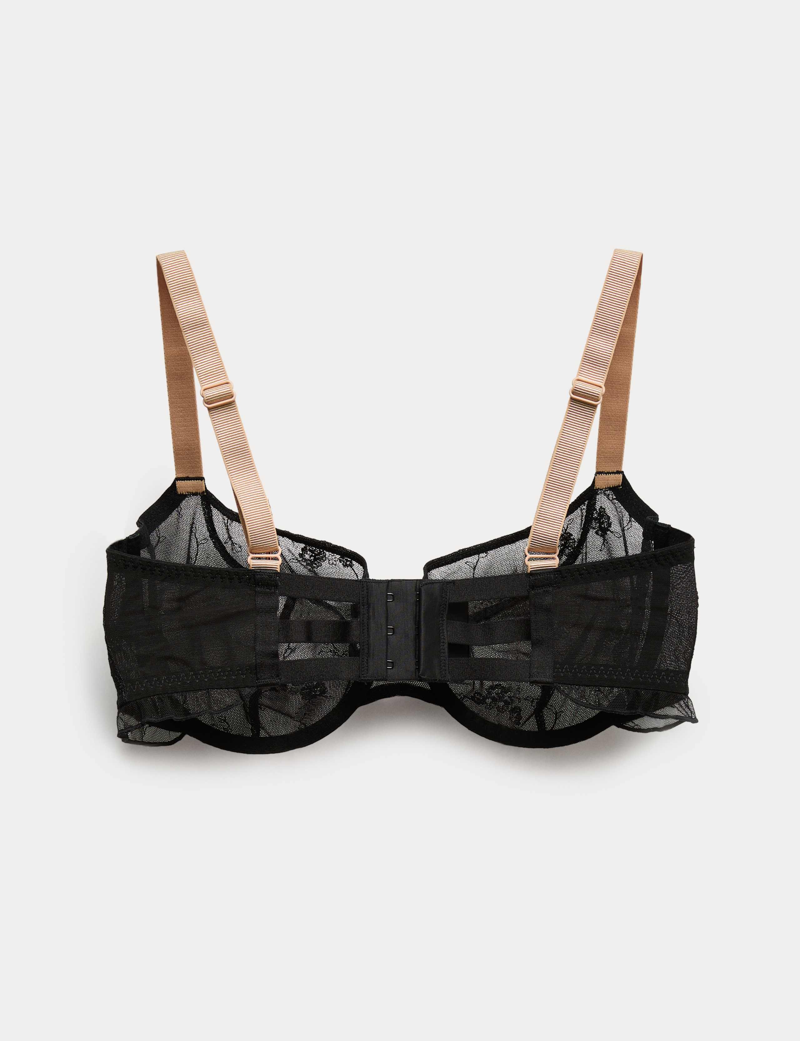 Helena Embroidery Wired Demi Cup Bra (F-H) 4 of 4