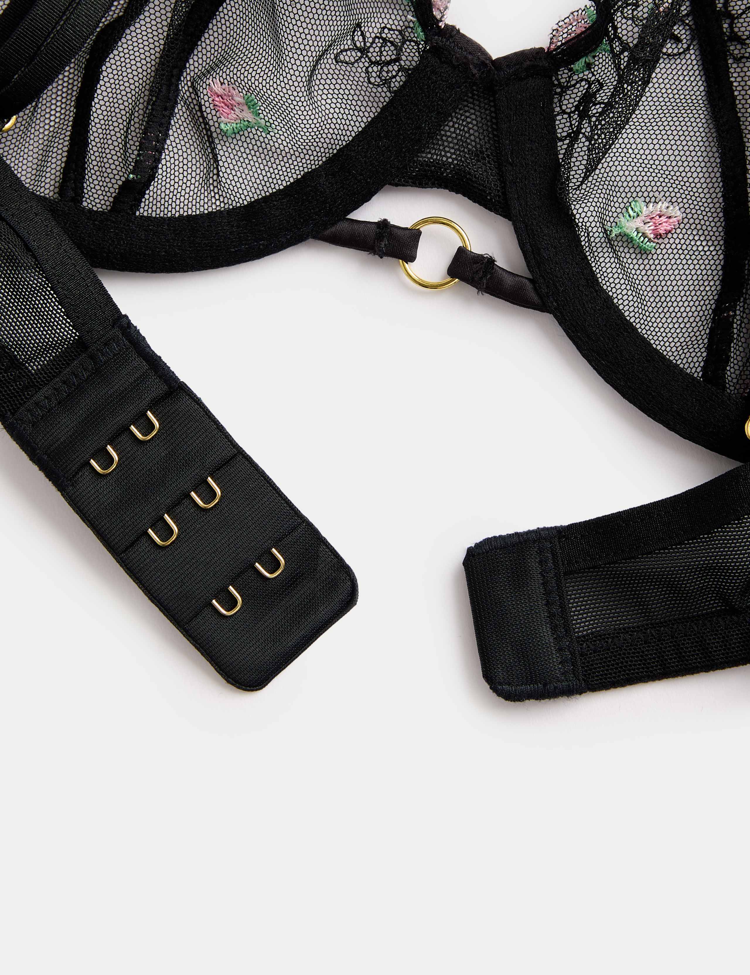 Leah Embroidery Wired Demi Cup Bra (A-E) 6 of 6