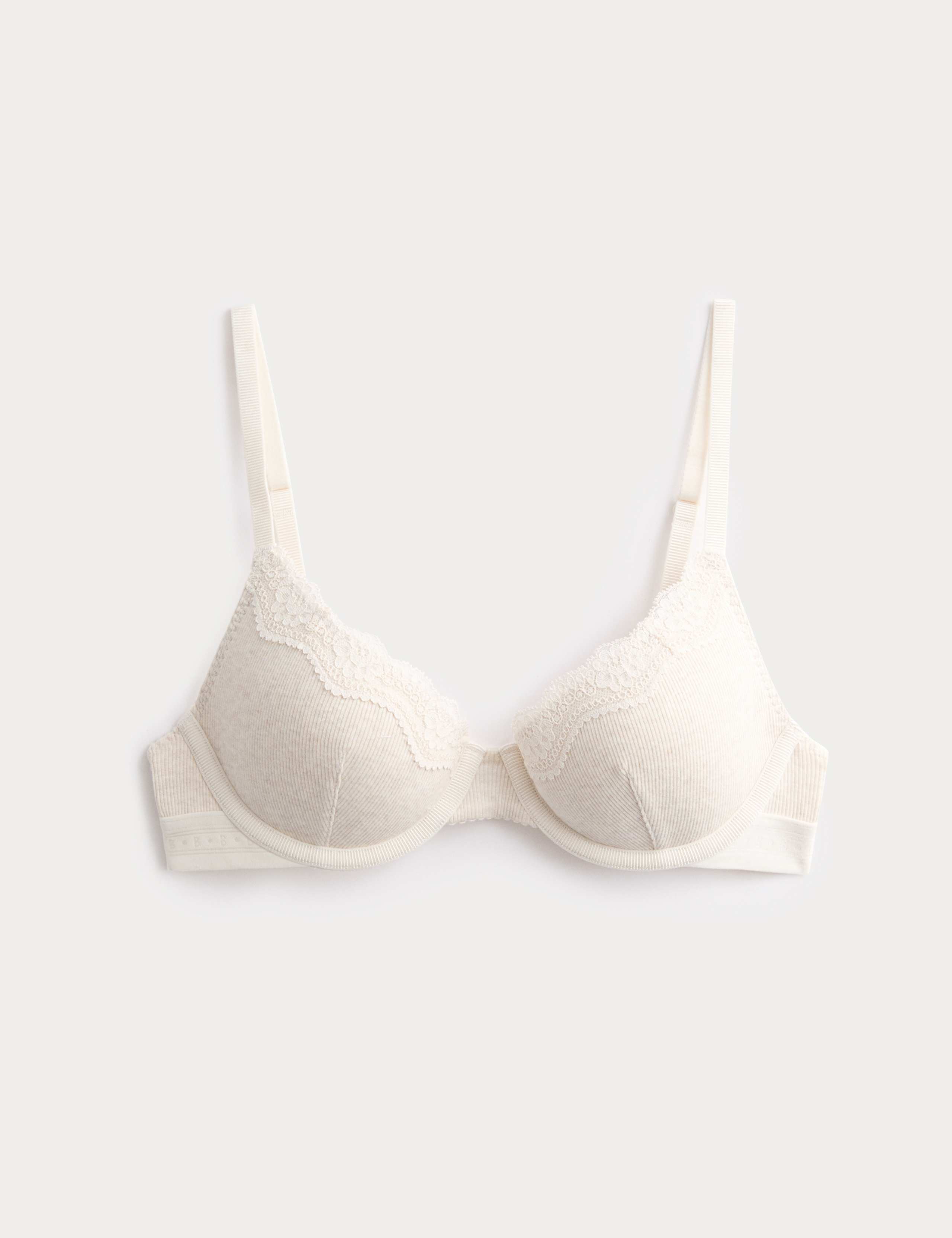 Lotta Cotton Rib Wired Demi Cup Bra (A-E) 2 of 6