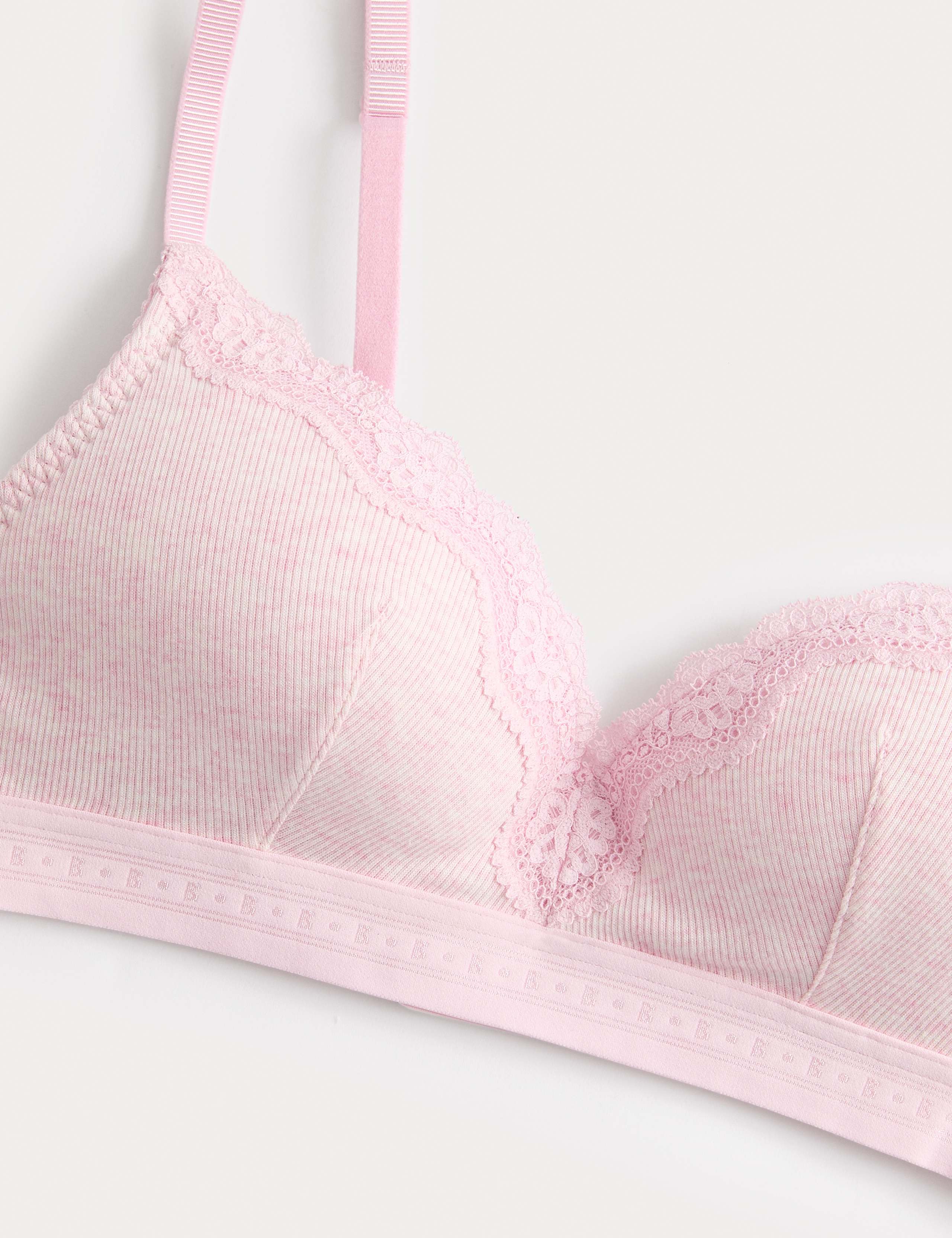 Lotta Cotton Blend Rib Non Wired Plunge Bra (A-E) 6 of 8