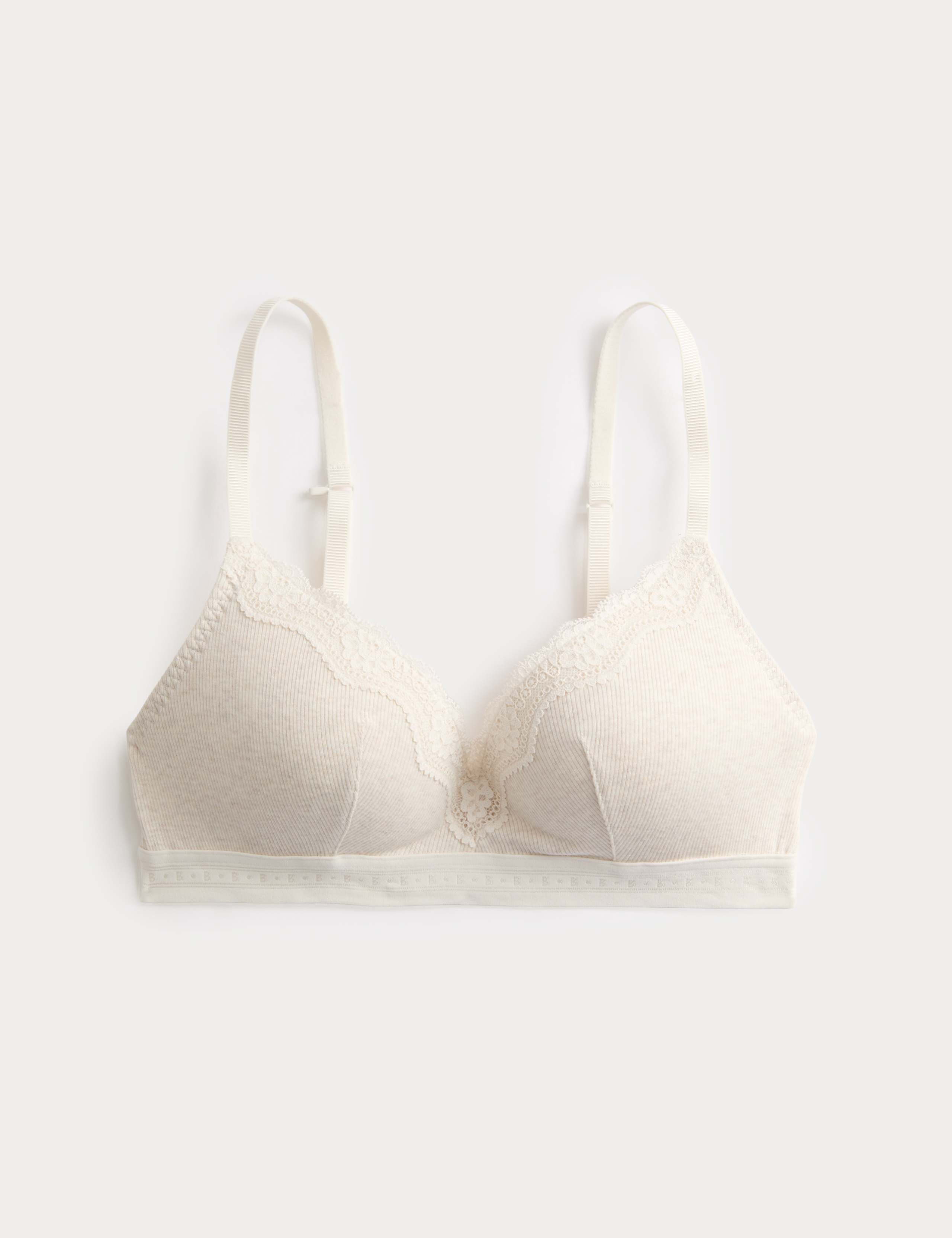 Lotta Cotton Blend Rib Non Wired Plunge Bra (A-E) 2 of 7