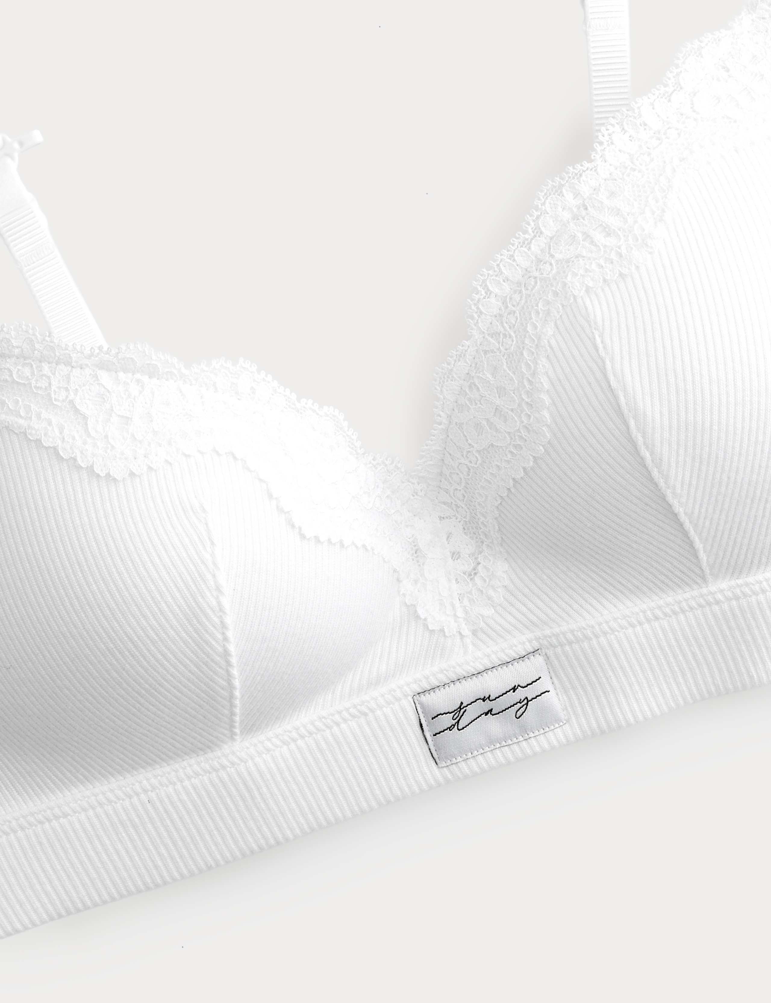 Juni Cotton Rib Non Wired Plunge Bra A-E 8 of 10