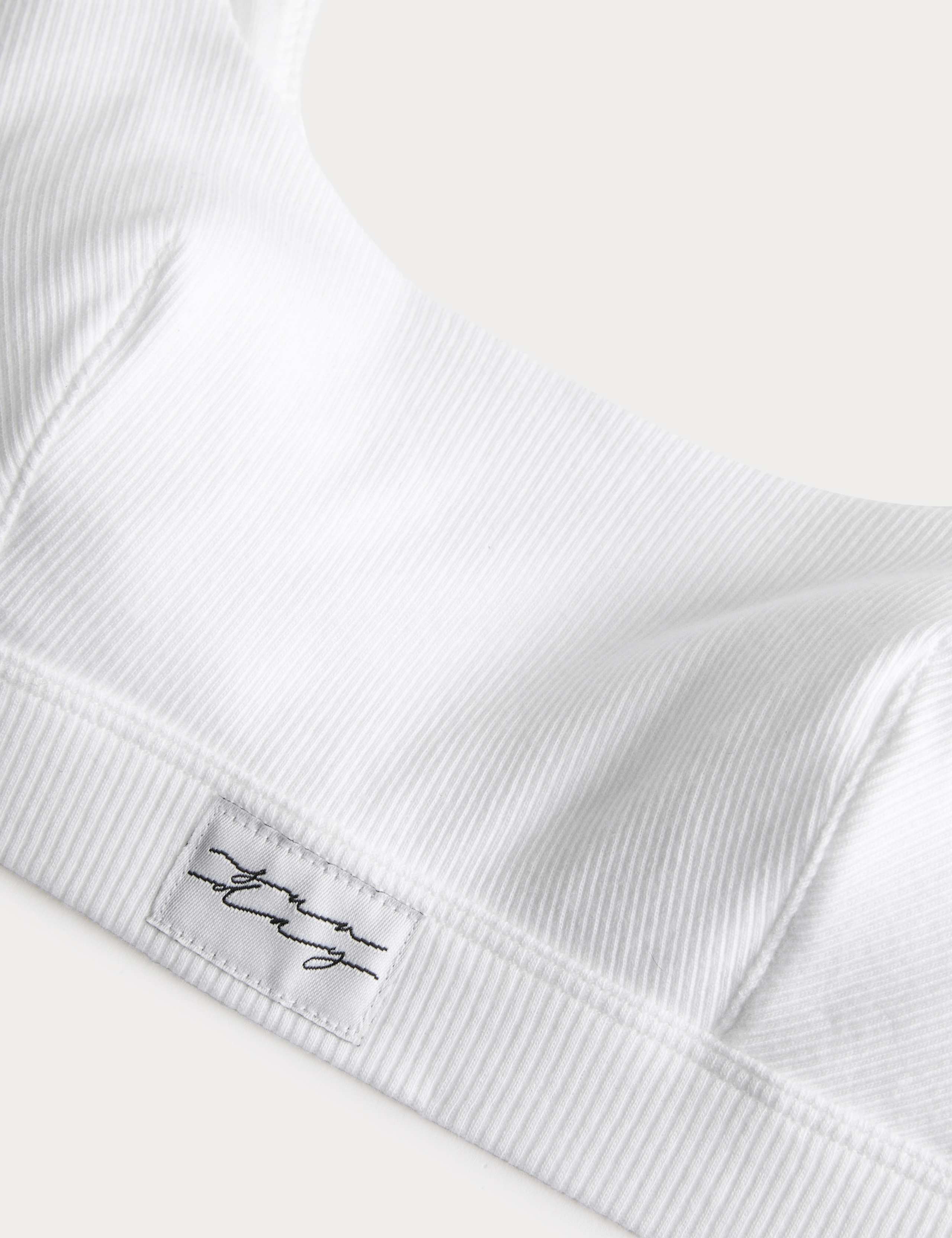 Juni Cotton Rib Non Wired Crop Top 5 of 5