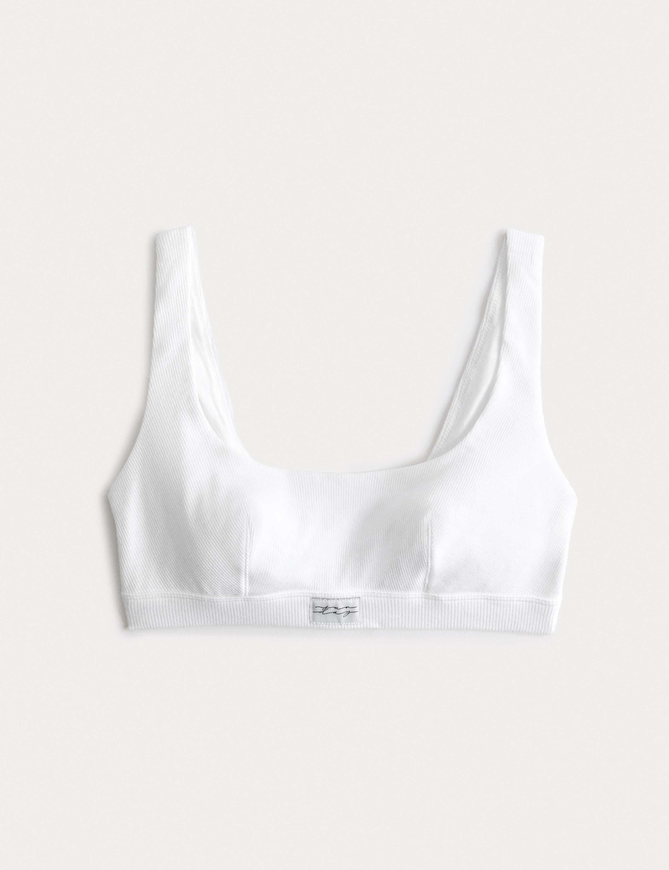 Juni Cotton Rib Non Wired Crop Top 2 of 5