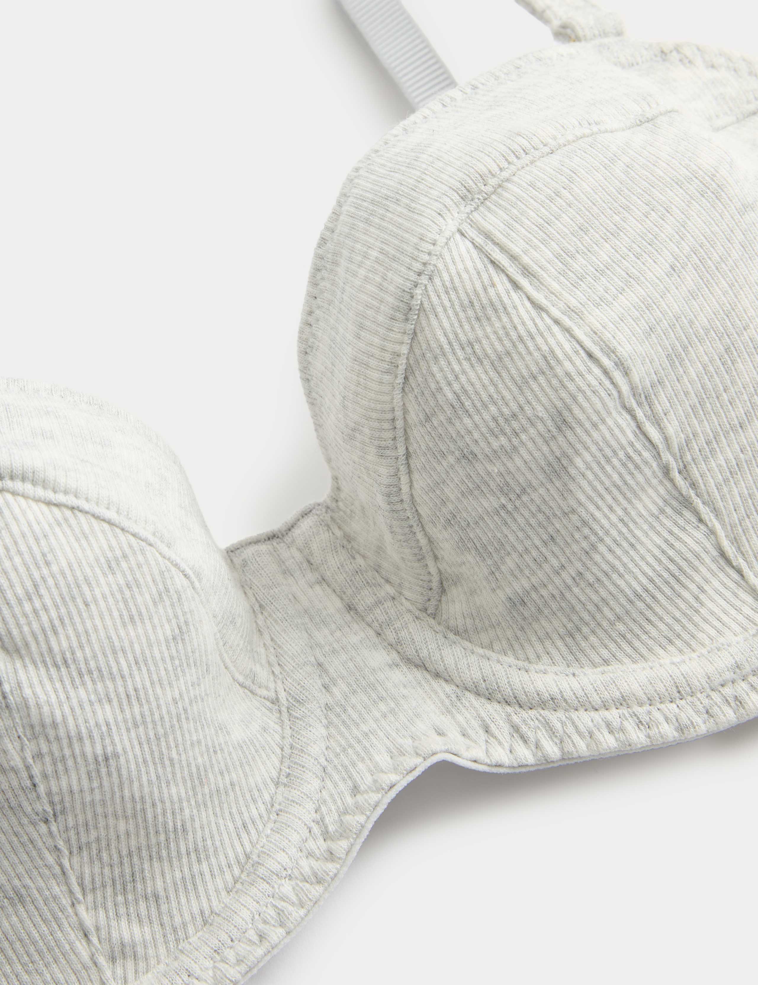 Juni Cotton Rib Wired Balconette Bra (A-E) 7 of 8