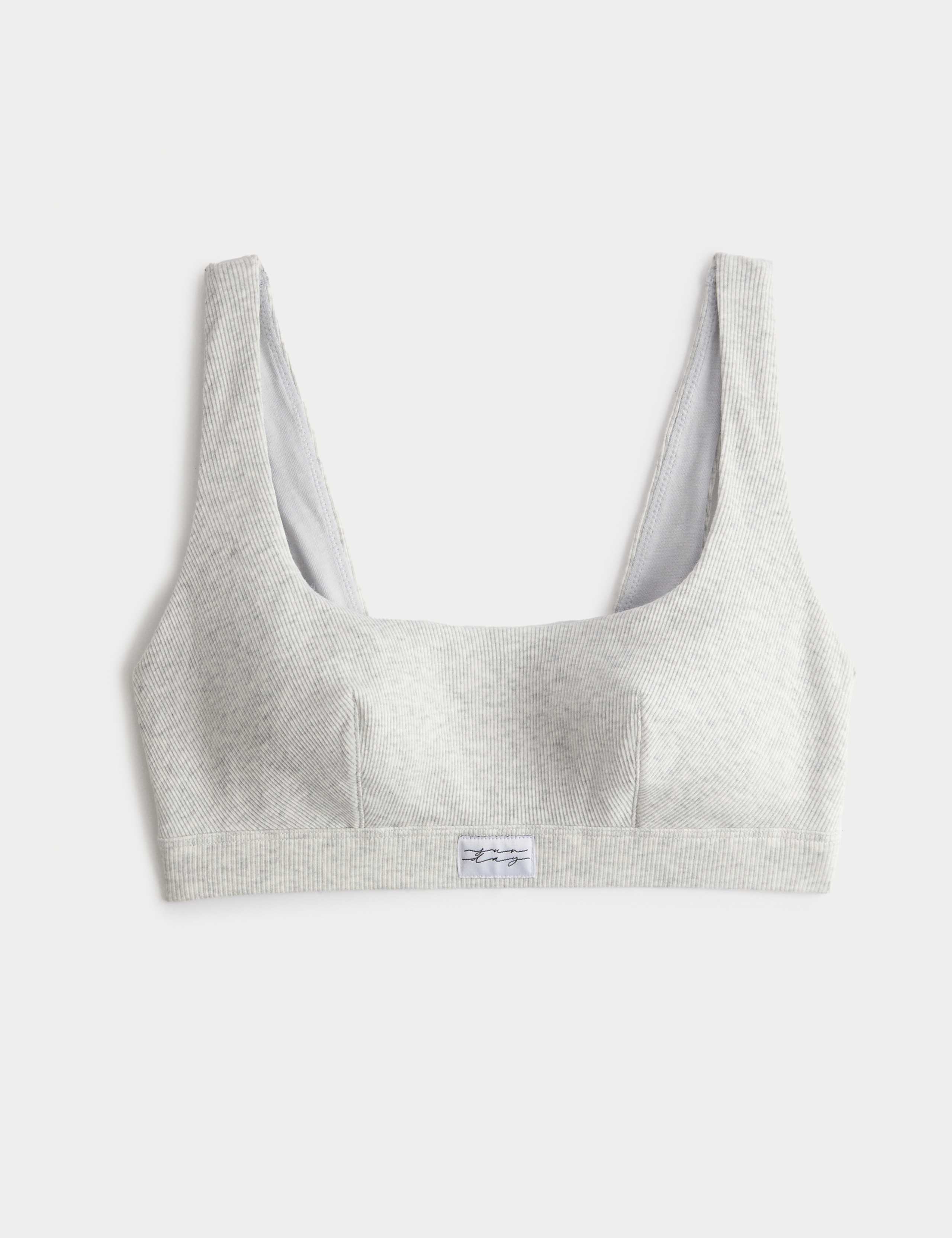 Juni Cotton Rib Non Wired Crop Top A-E 2 of 5