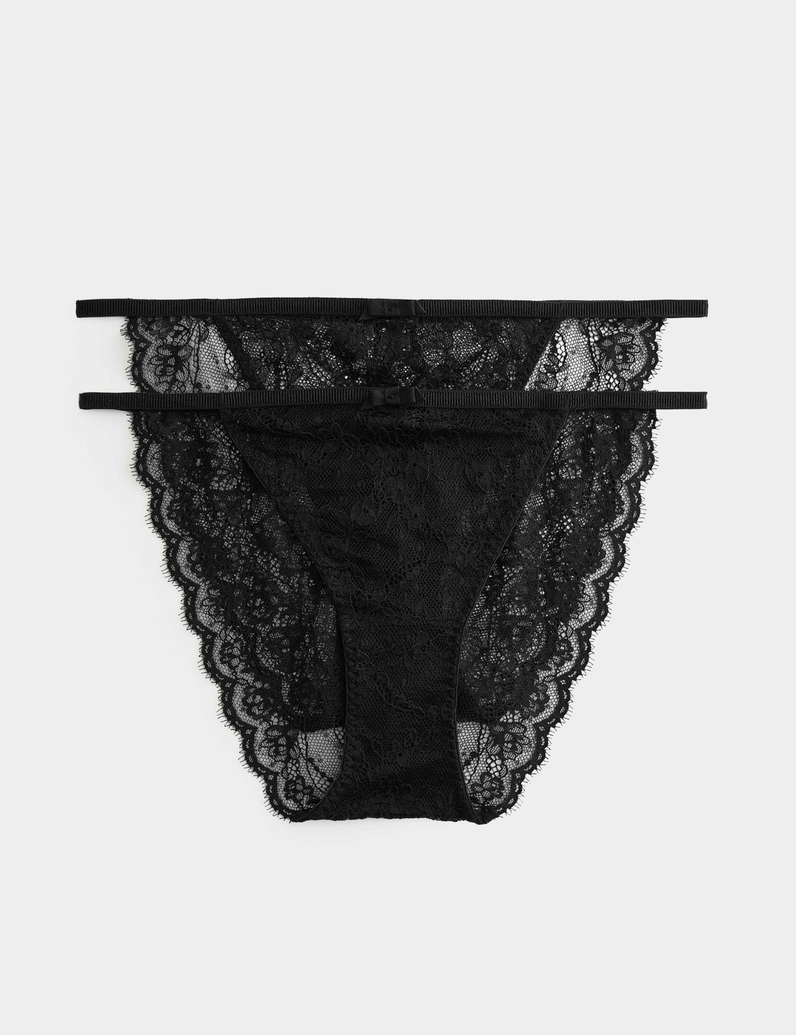 2 Pack Ida Lace Tanga Bikini Knickers 1 of 5