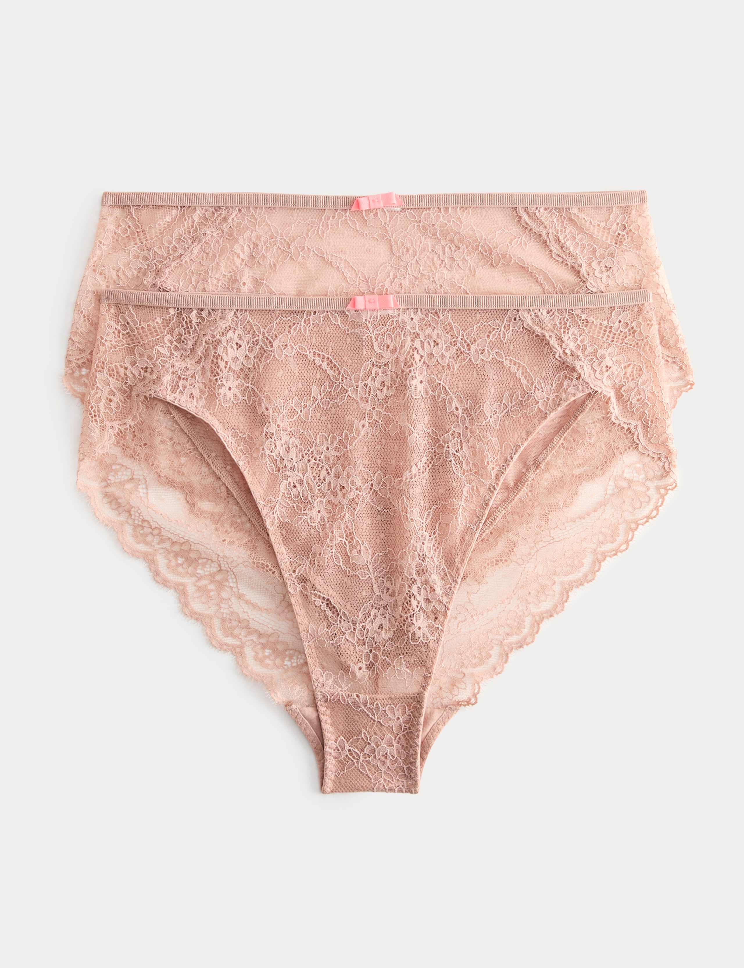 2 Pack Ida Lace High Waisted High Leg Knickers 1 of 5