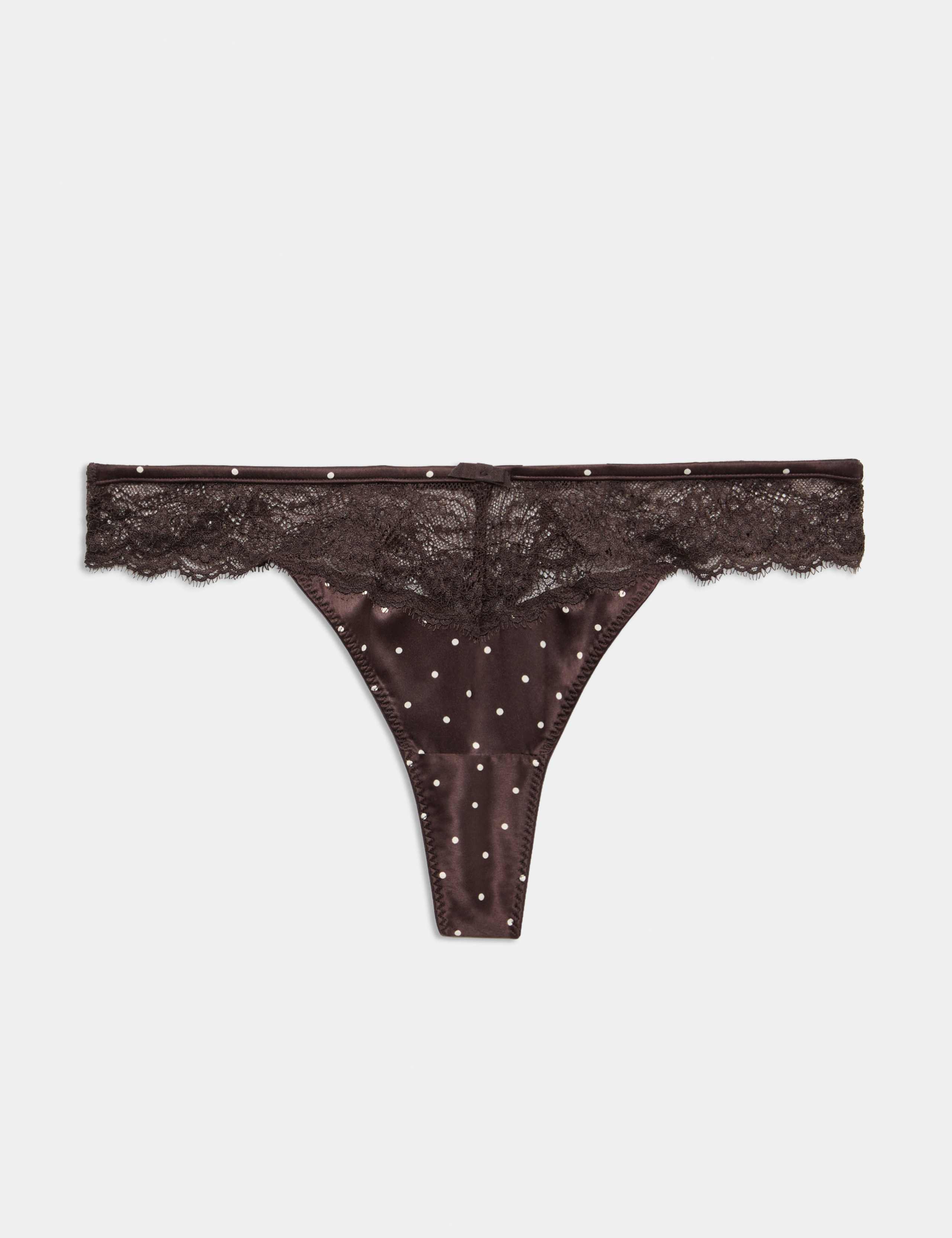 Luna Satin Thong 2 of 4