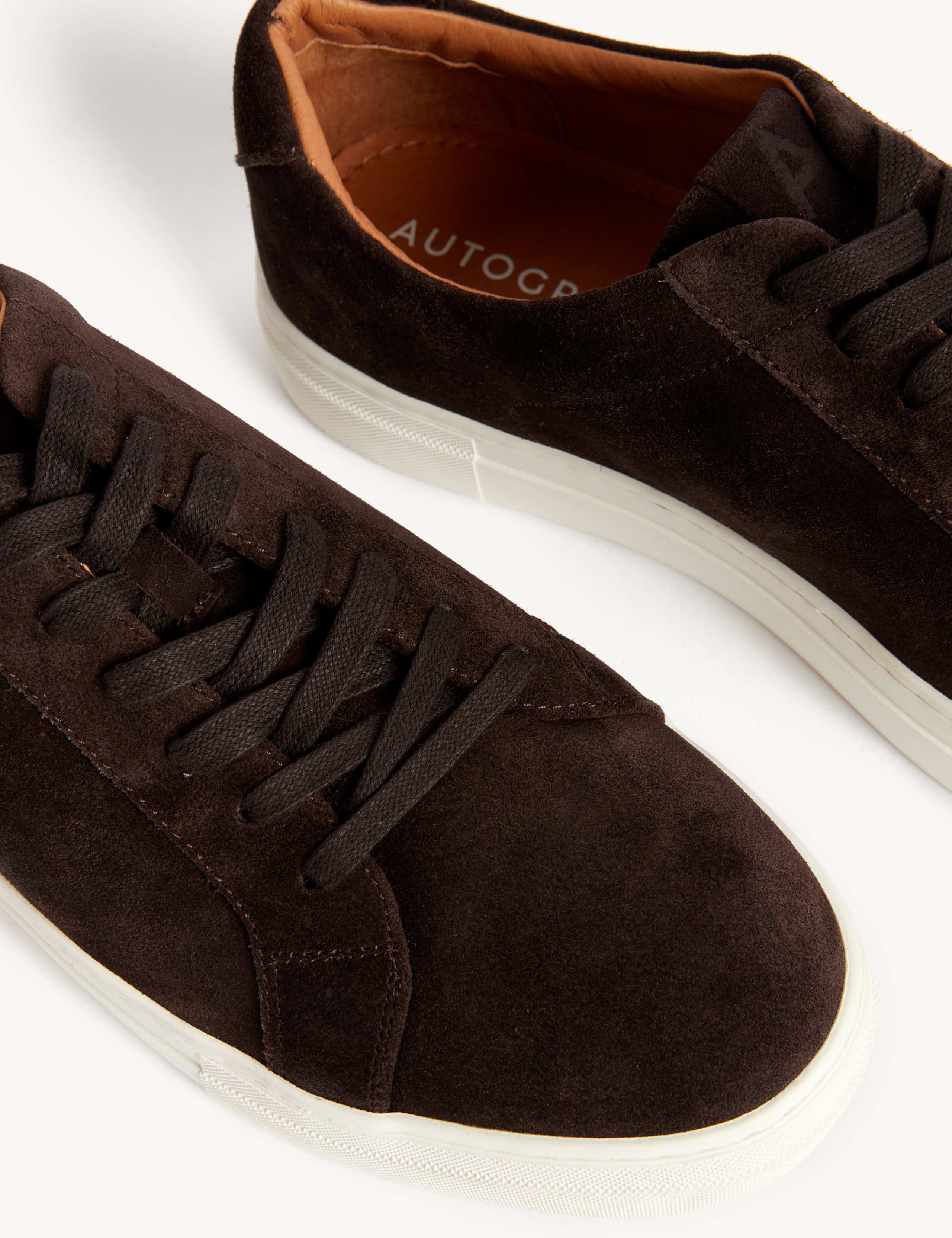 Suede Lace Up Trainers with Freshfeet™ 3 of 4