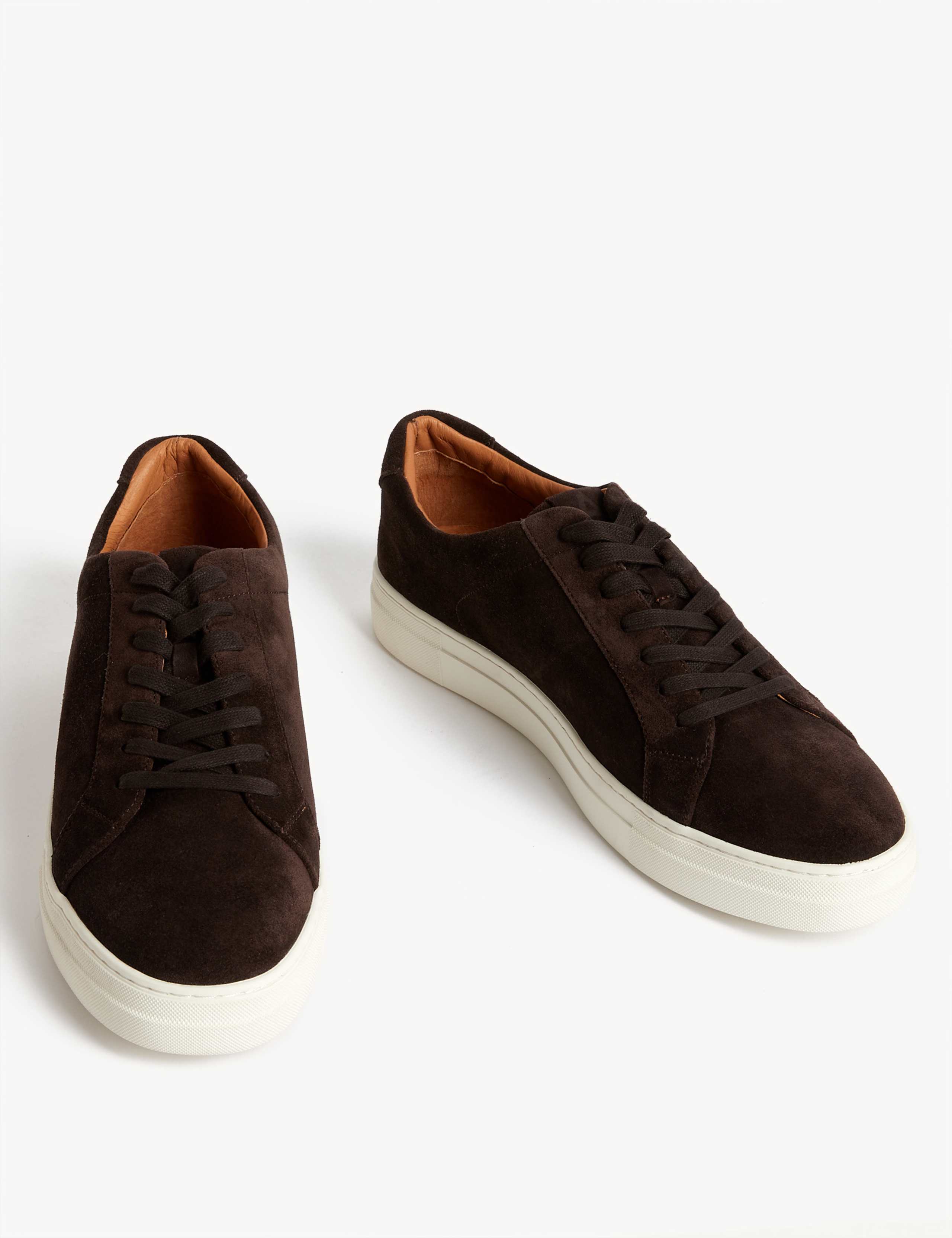 Suede Lace Up Trainers with Freshfeet™ 2 of 4