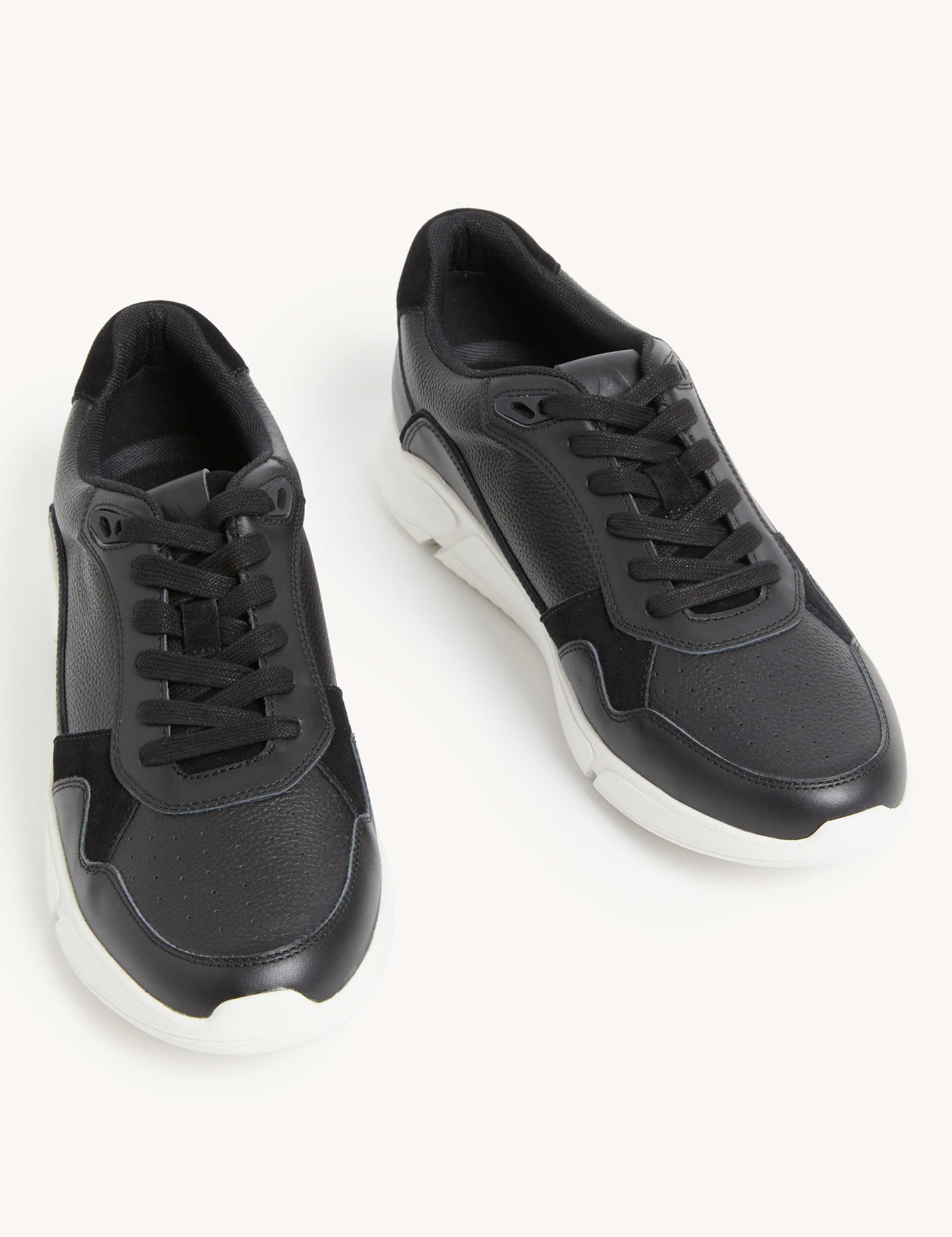 Leather Lace Up Trainers 2 of 4