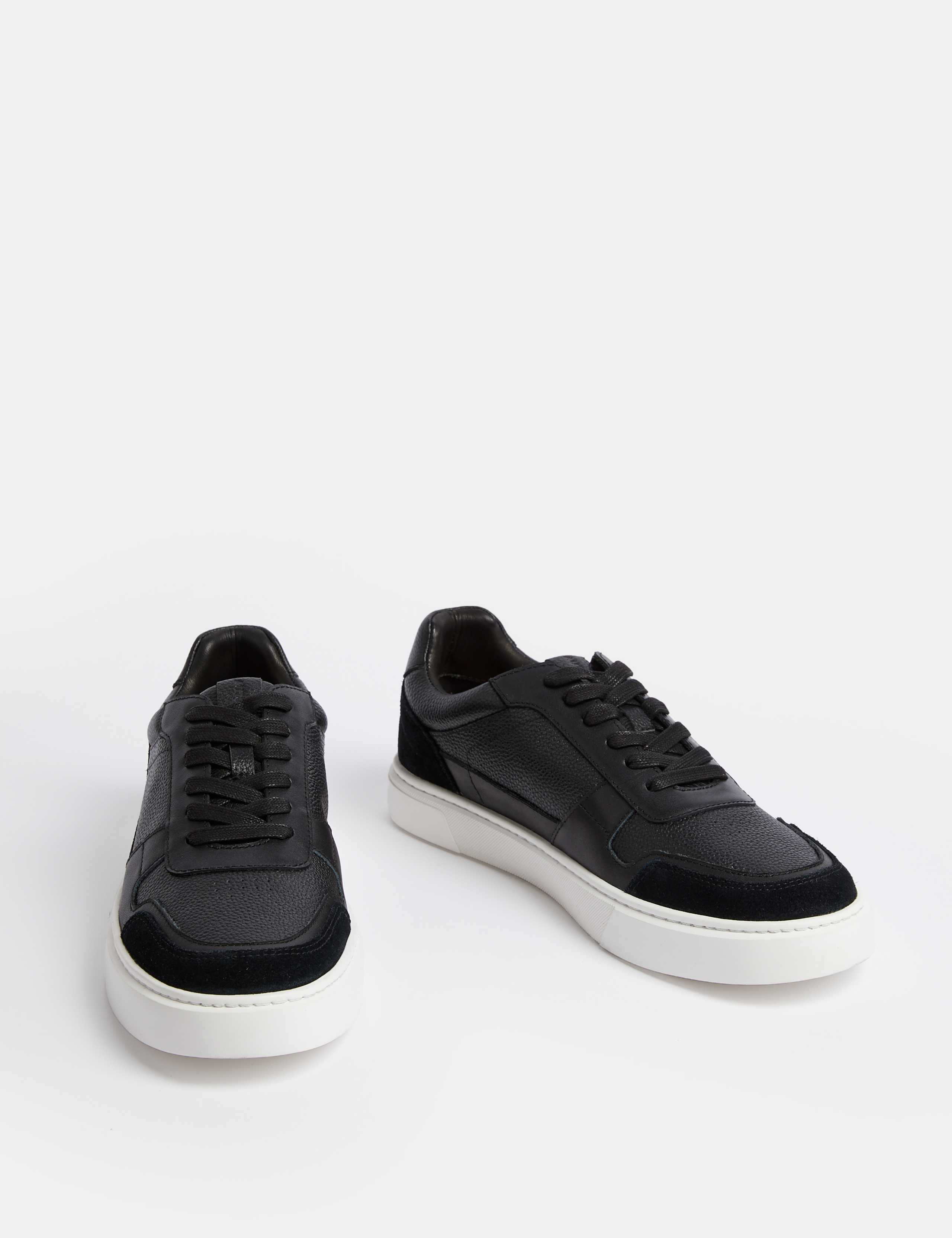 Leather Lace Up Performance Trainers with Freshfeet™ 2 of 4