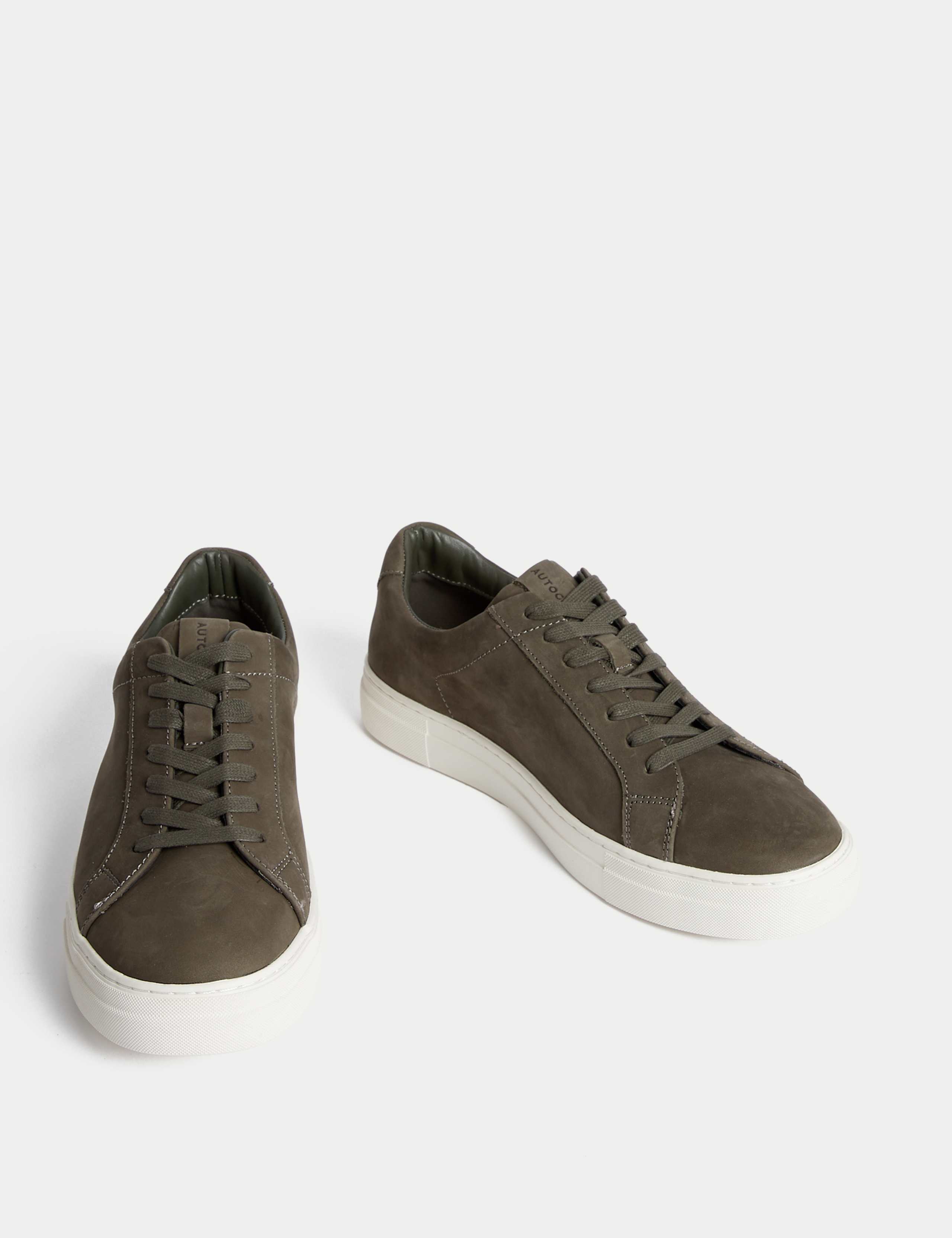 Nubuck Leather Lace Up Trainers 2 of 4