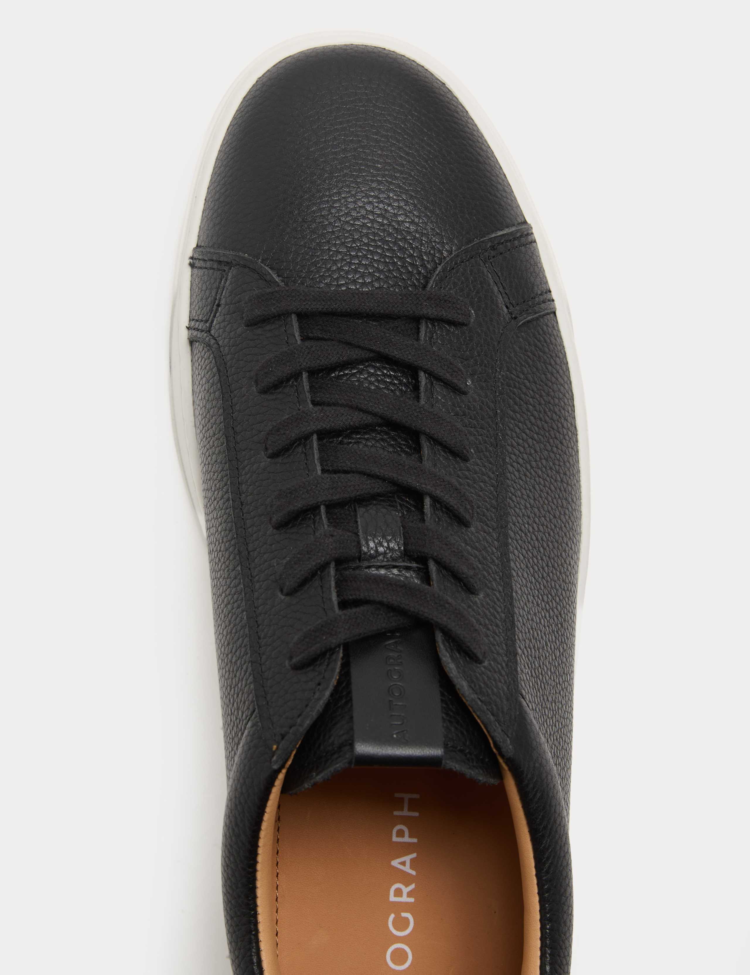 Leather Cupsole Lace up Trainers 3 of 3