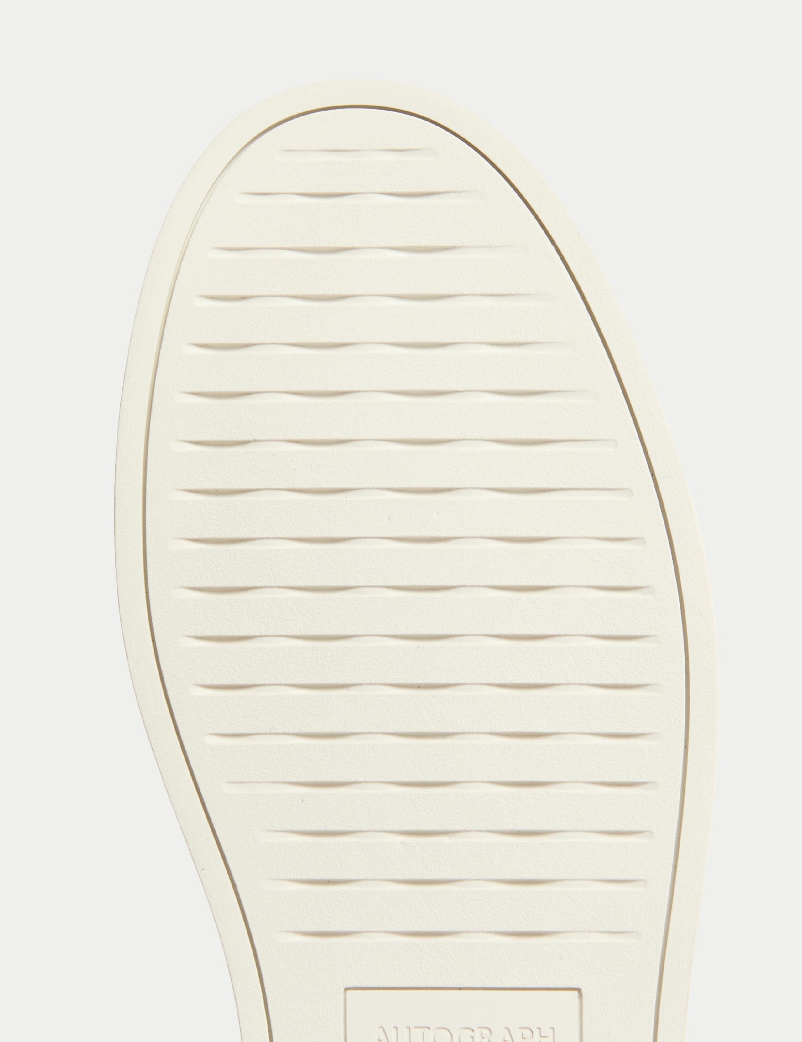 Wide Fit Leather Lace up Trainers 4 of 4