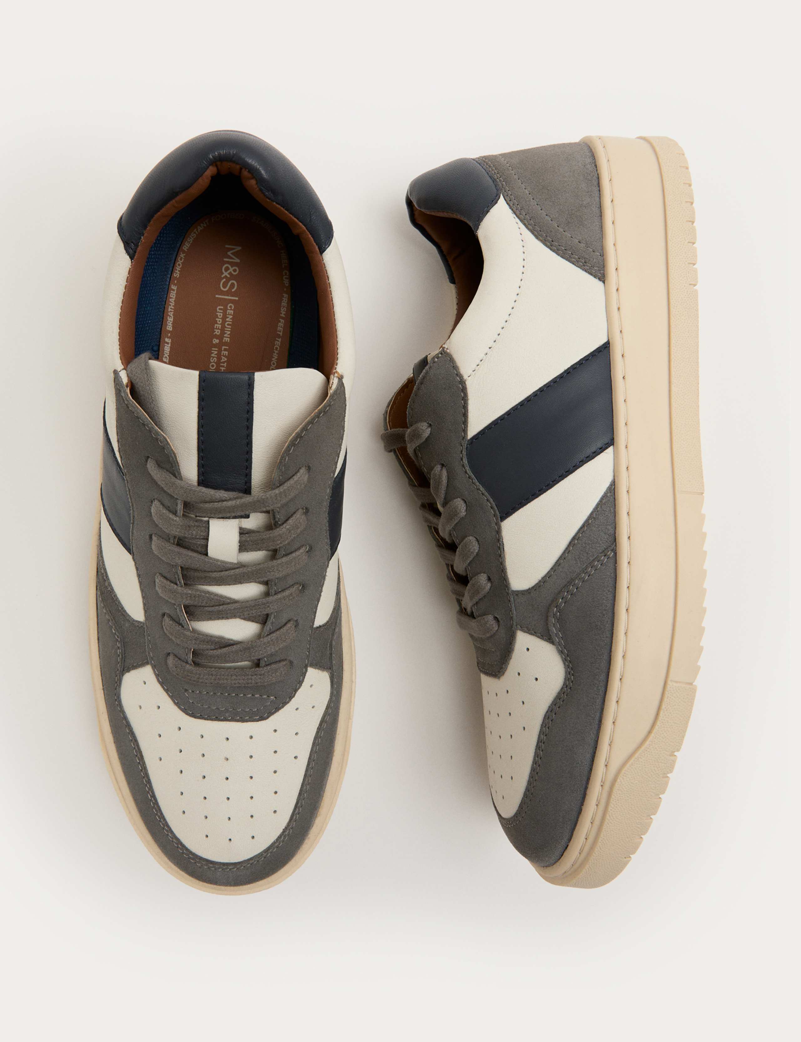 Leather Lace up Trainers 3 of 3