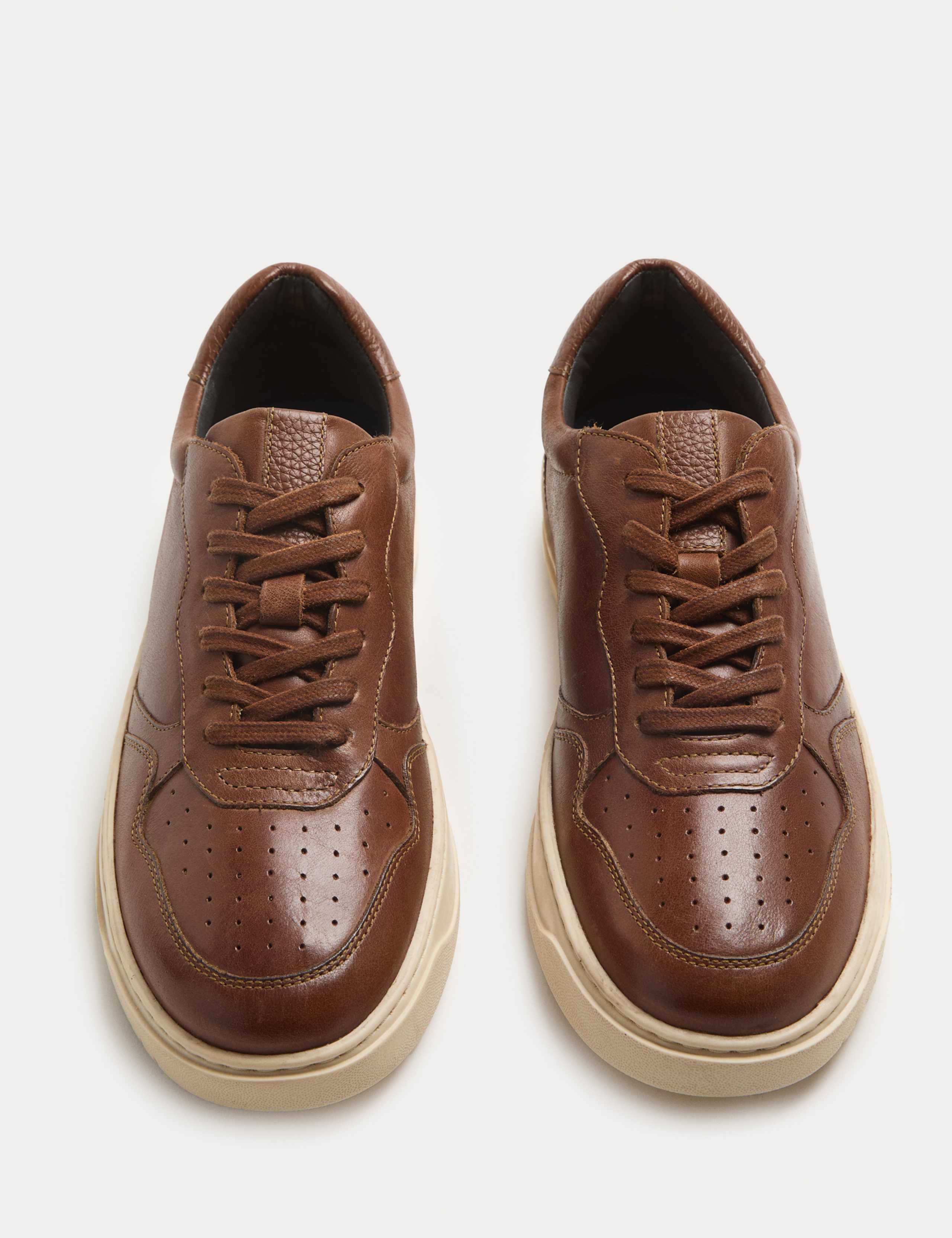 Leather Lace up Trainers 2 of 3
