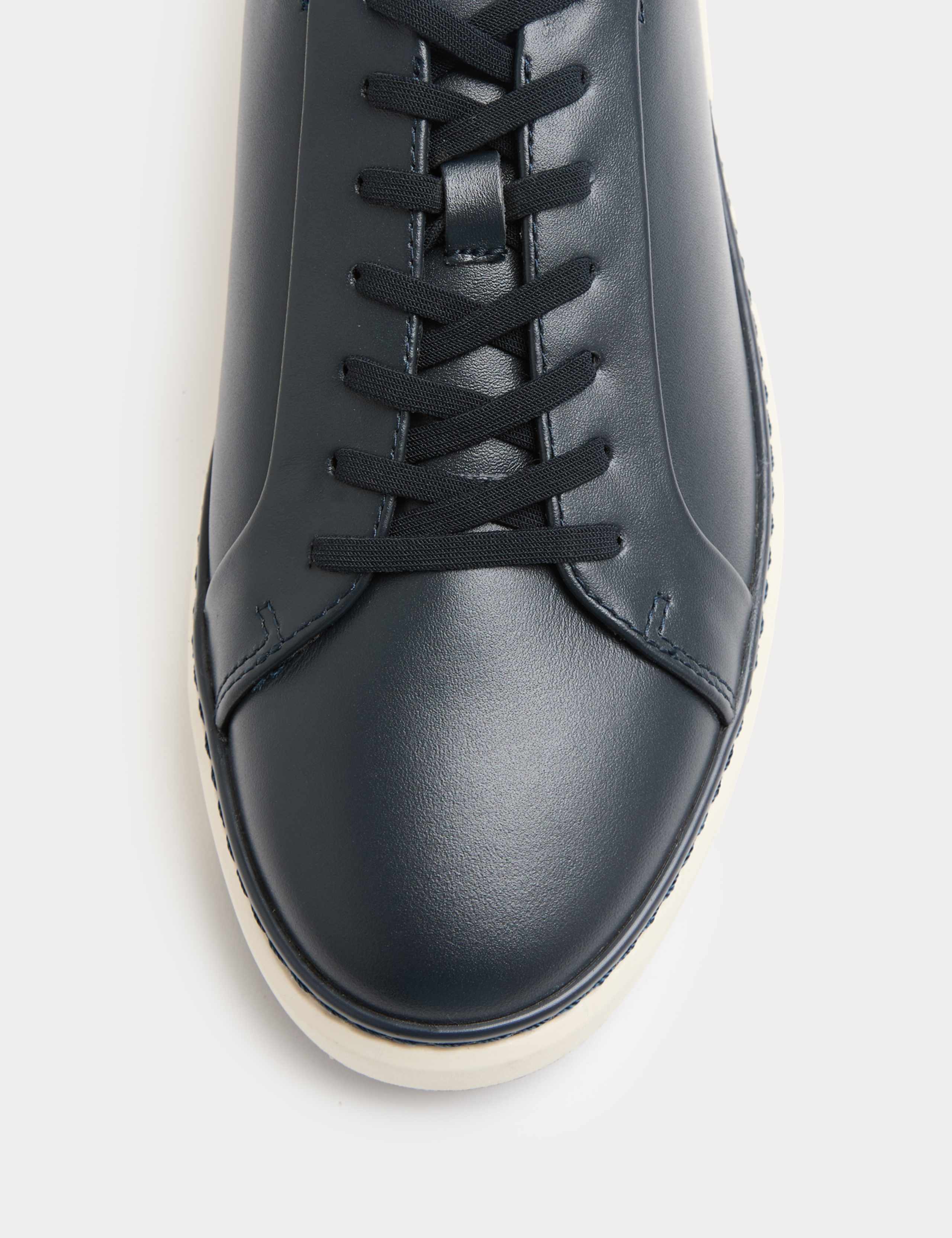 Leather Shower Resistant Lace-Up Trainers 3 of 3