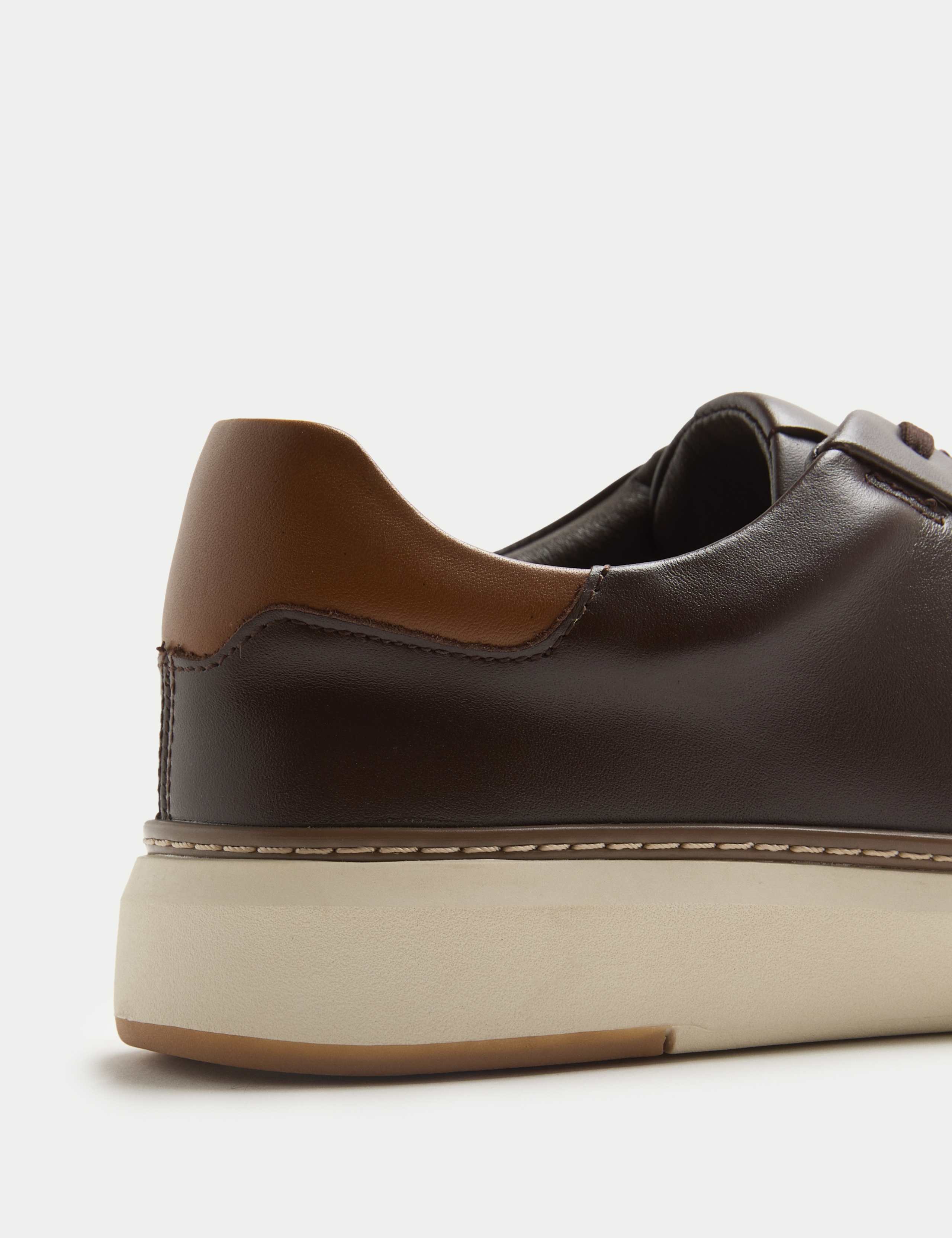Leather Lace Up Cupsole Trainers 3 of 3