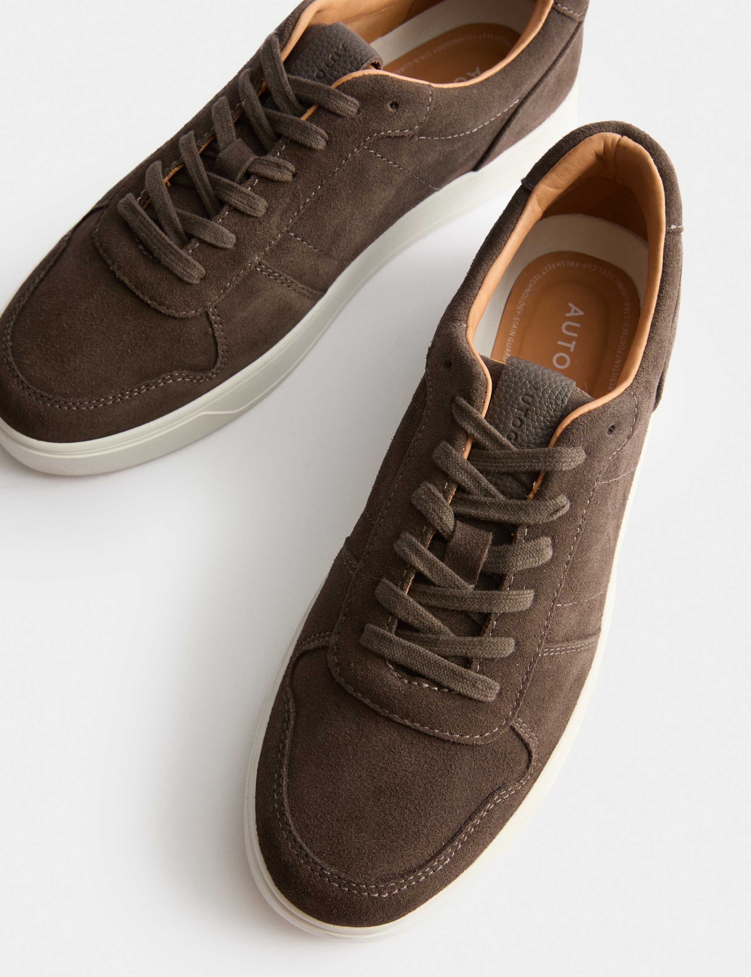 Suede Lace up Trainers 2 of 4