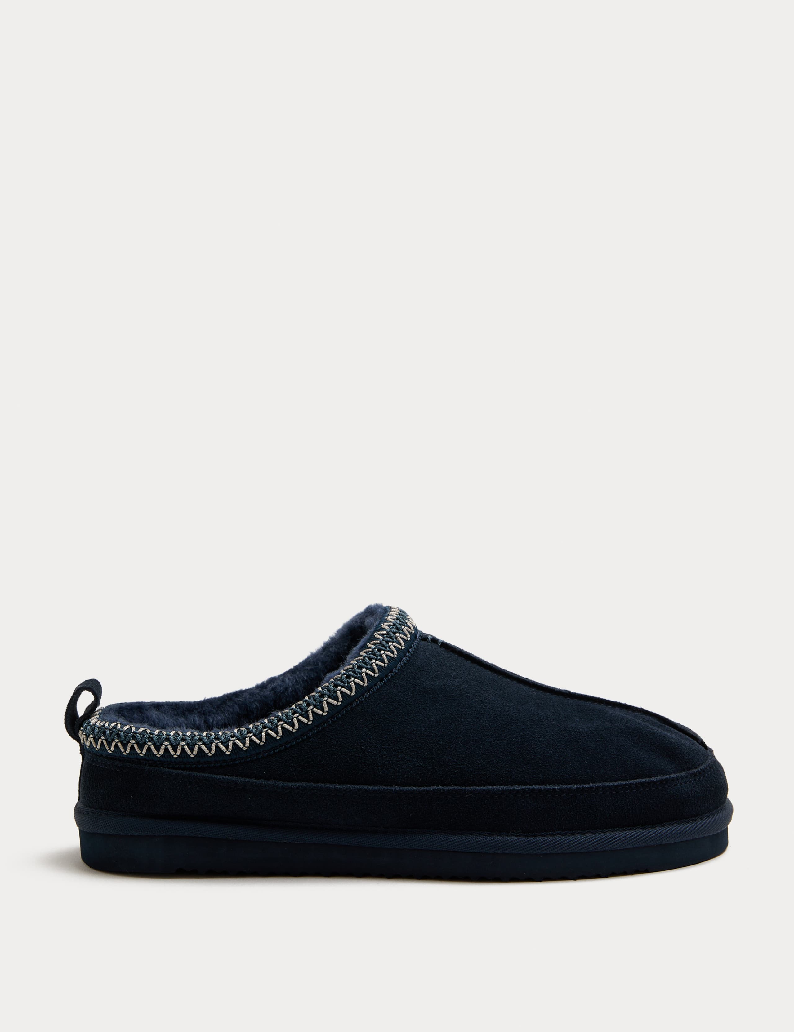 Suede Collared Embroidered Mule Slippers 2 of 3
