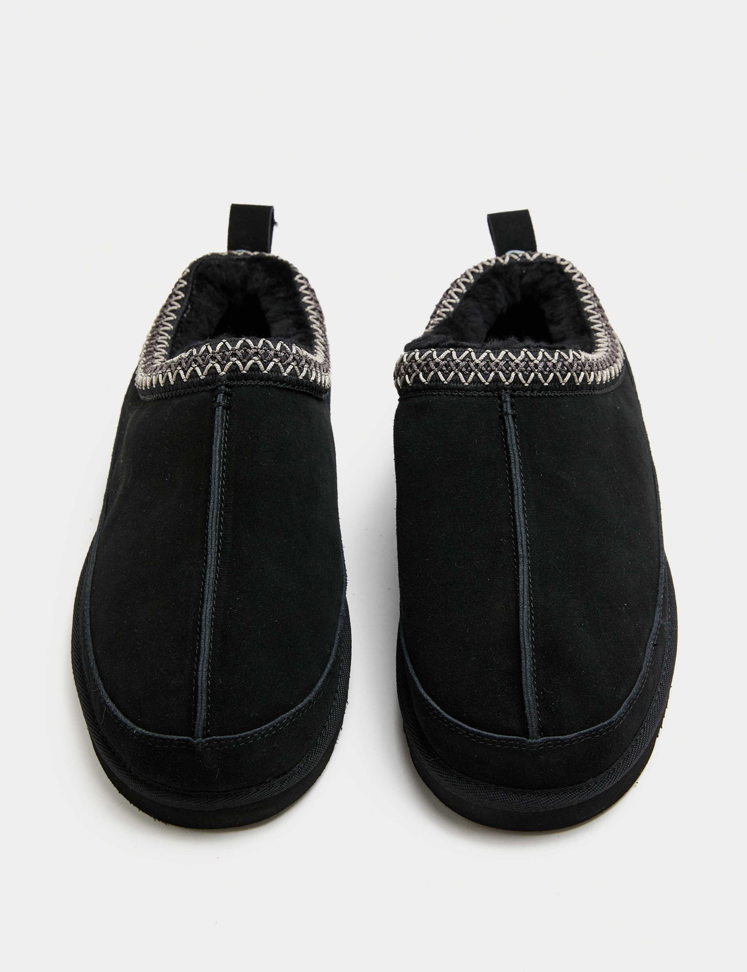 Suede Collared Embroidered Mule Slippers 3 of 3