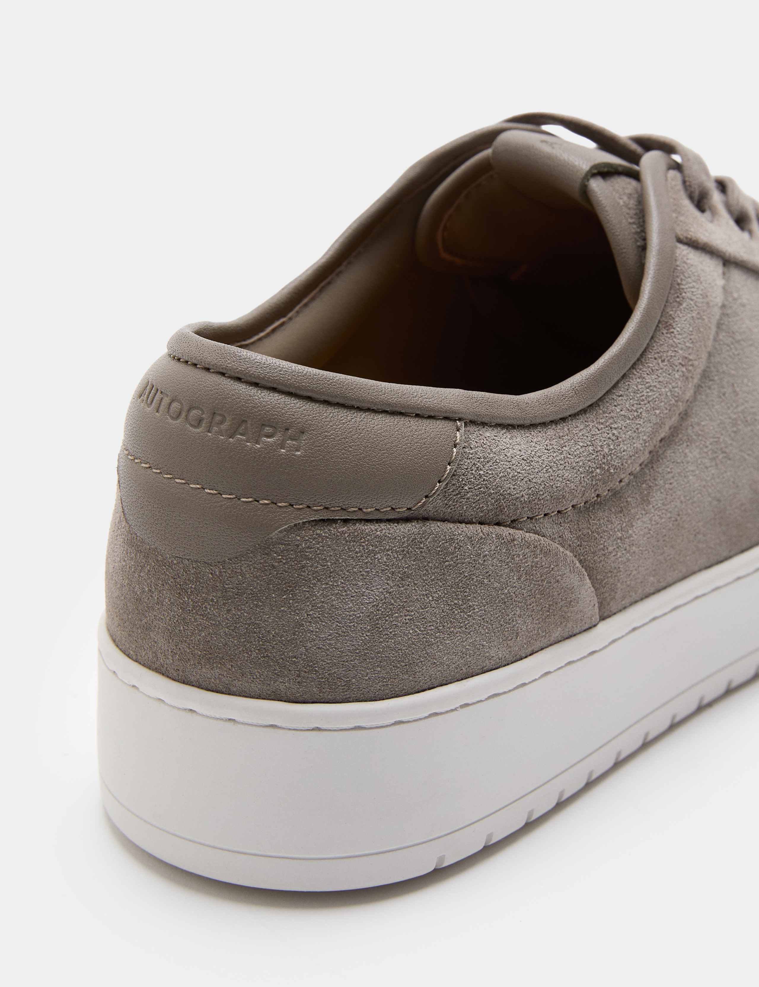 Binding Cupsole Lace Up Leather Trainers 3 of 3