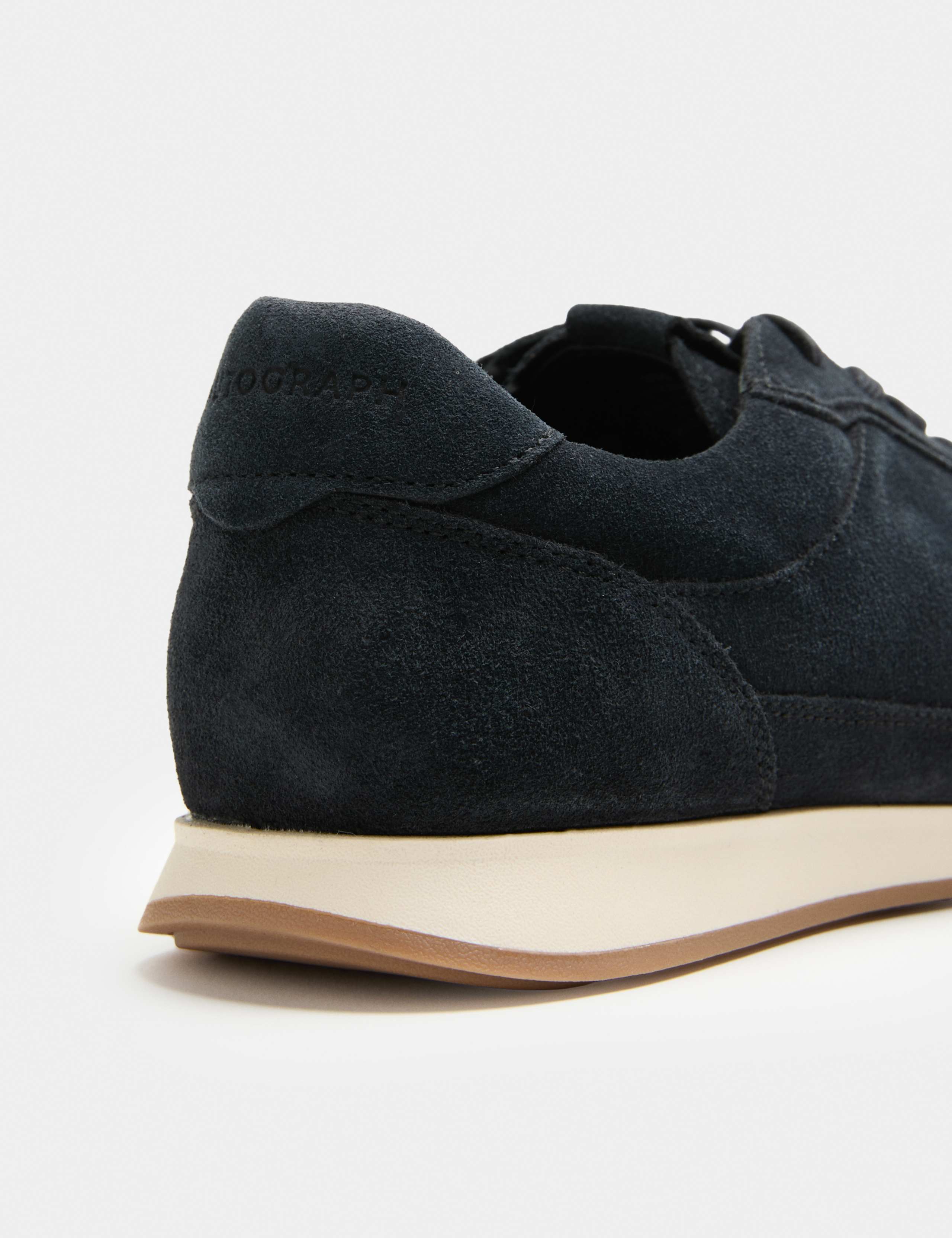 Suede Contrast Sole Lace Up Trainers 3 of 3
