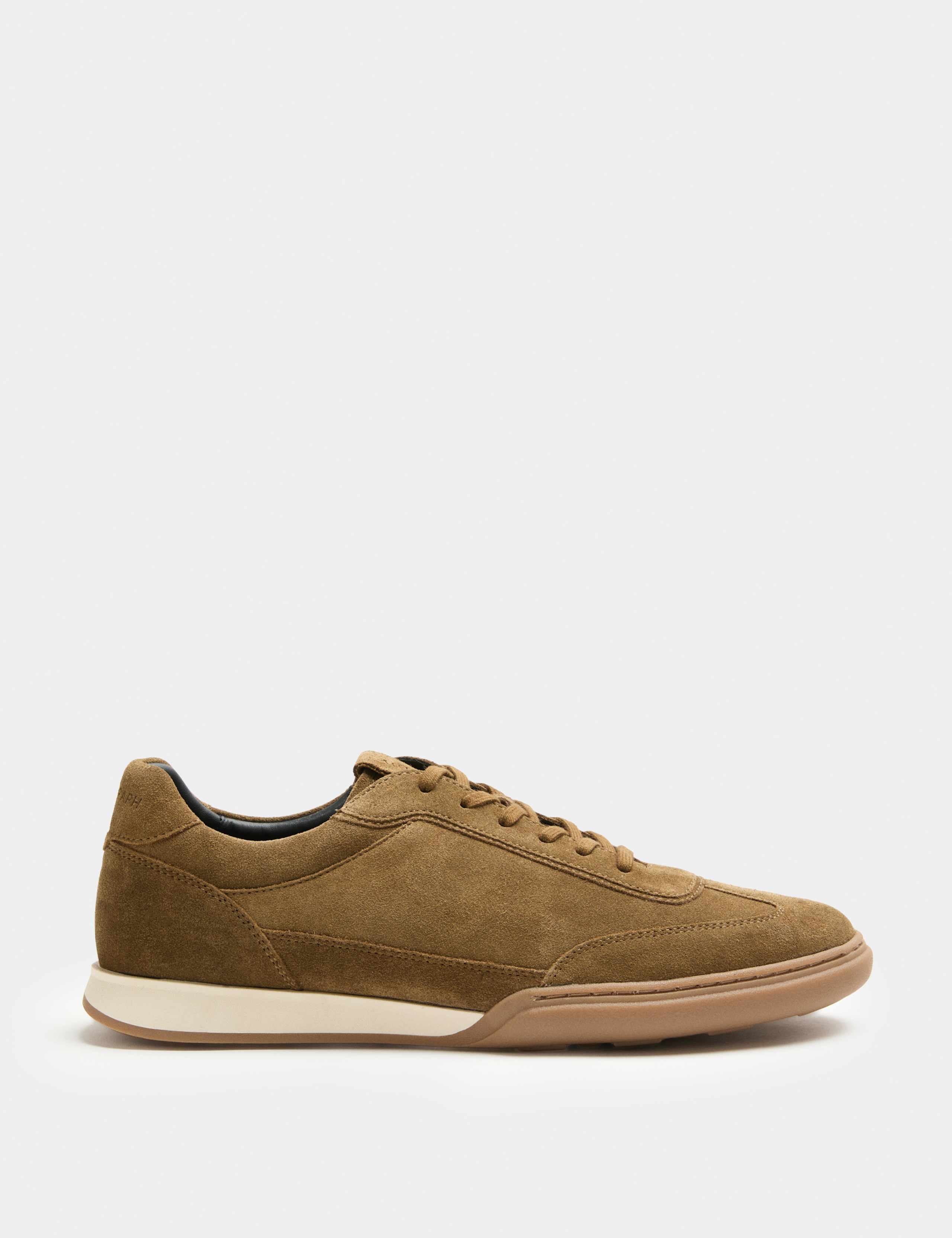 Suede Contrast Sole Lace Up Trainers 2 of 3