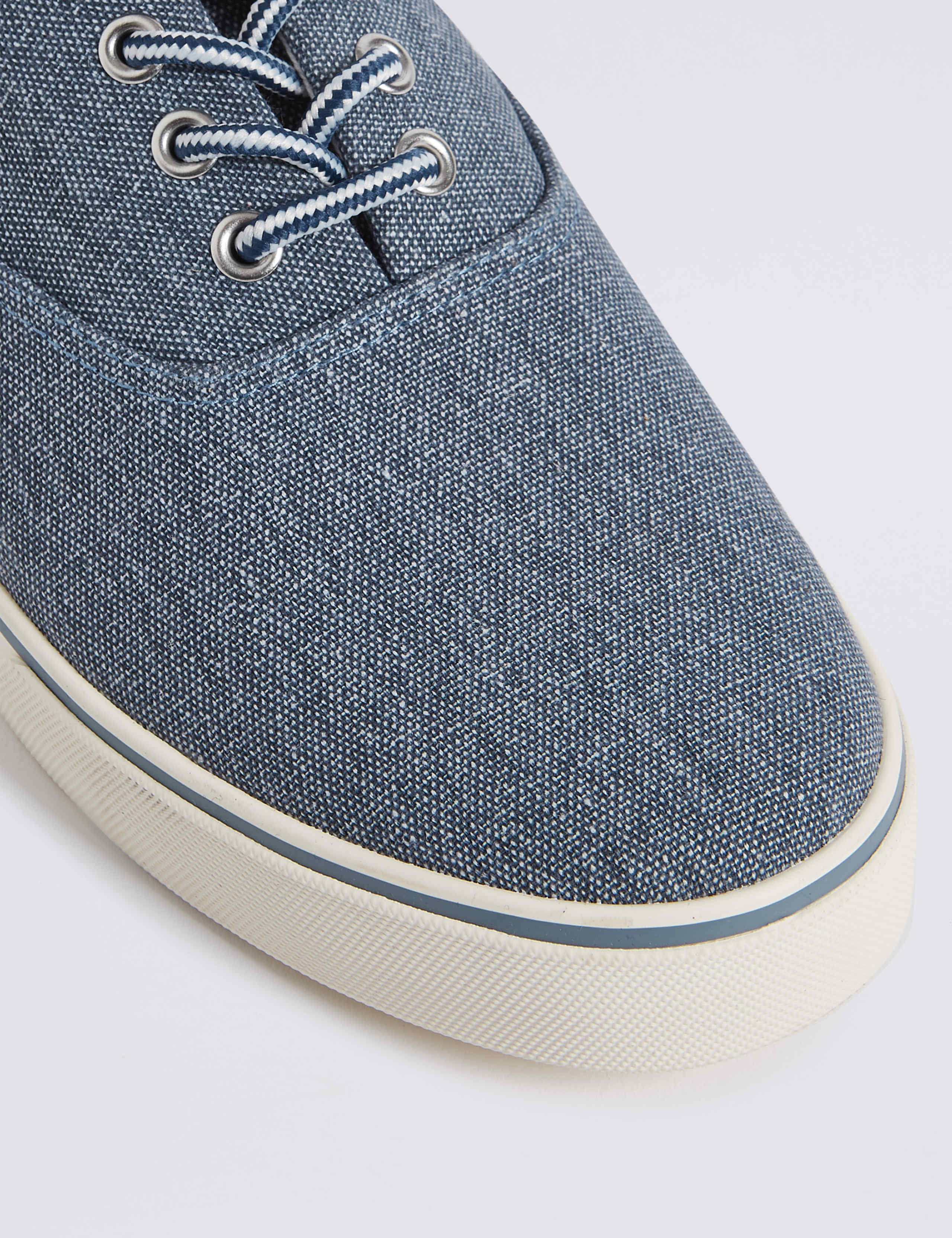 Extra Wide Fit Canvas Lace-up Pump Shoes 6 of 6