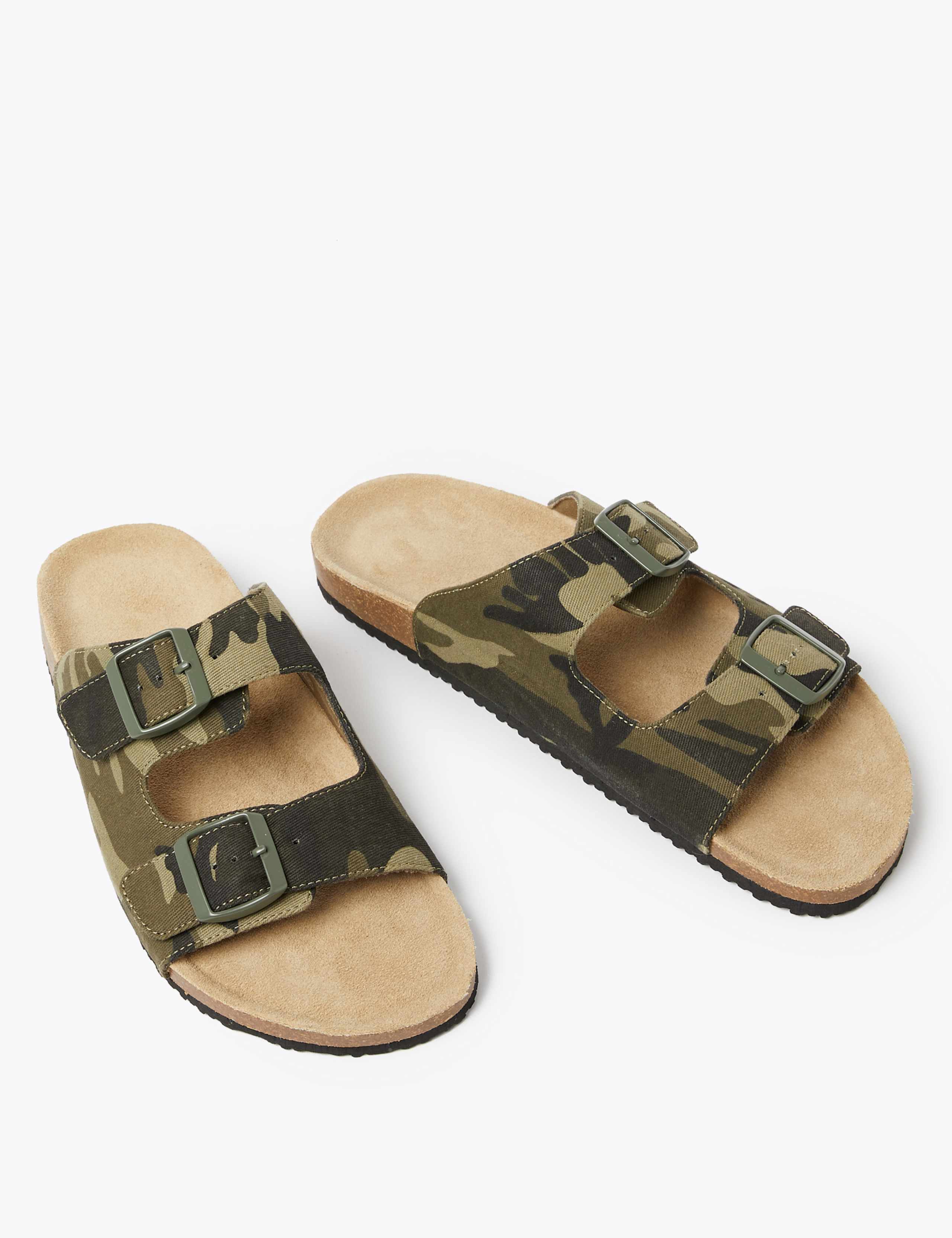 Canvas Camo Print Double Buckle Sandals 3 of 5