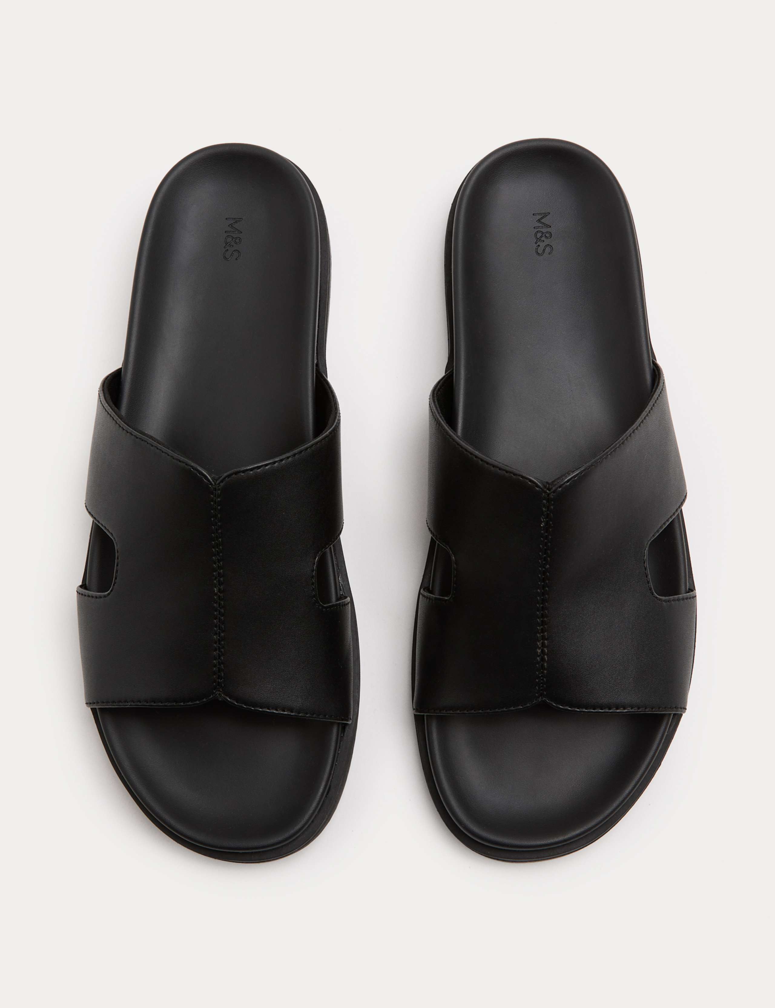 Faux Leather Slip On Sandals 1 of 3