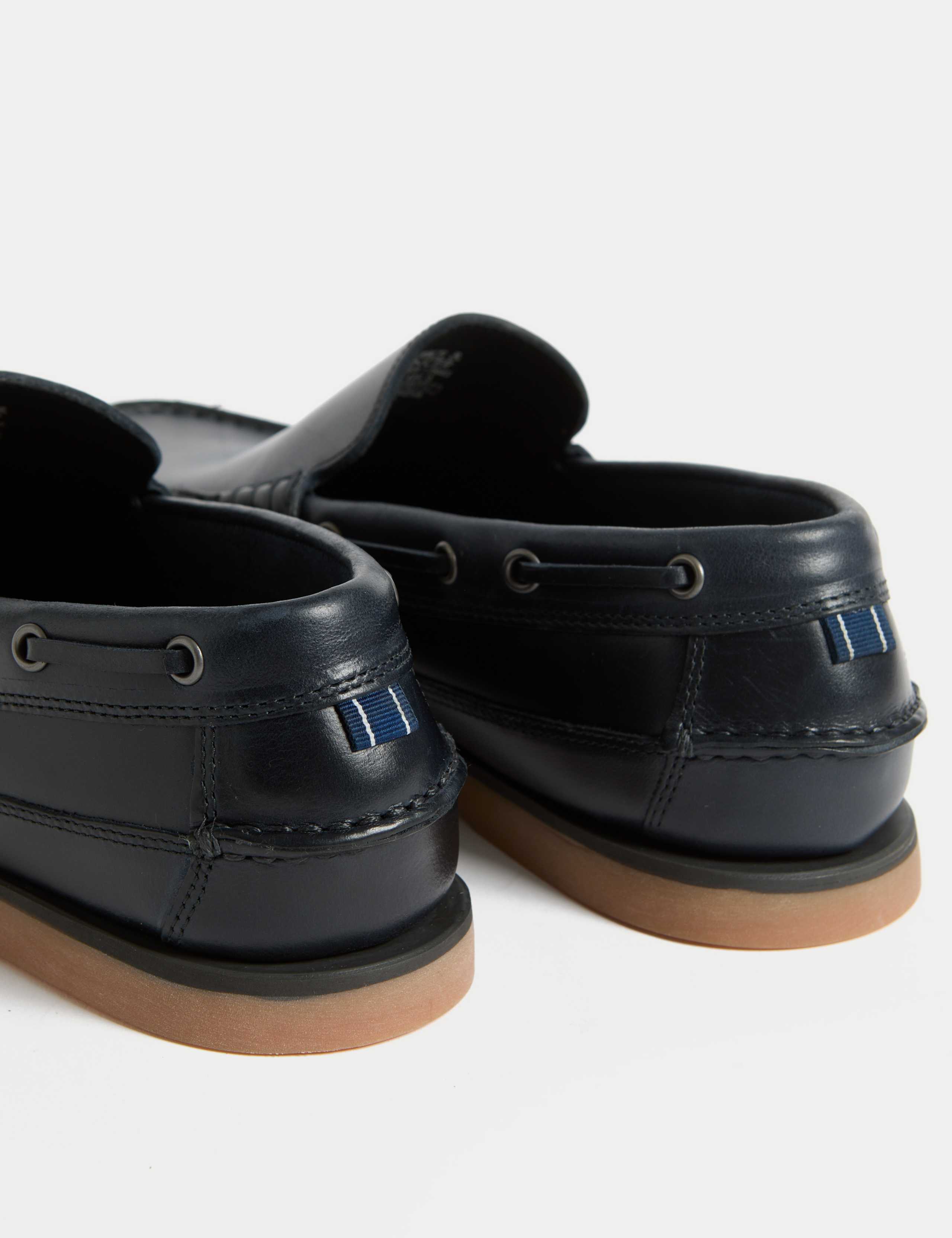 Leather Slip-On Boat Shoes 3 of 4