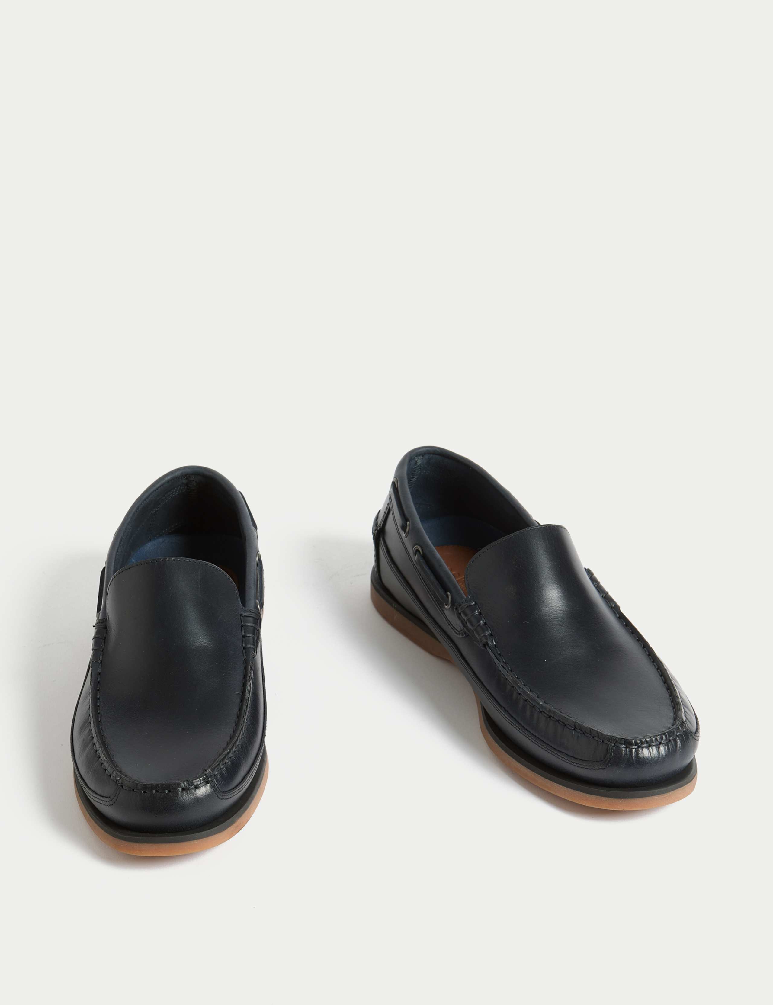 Leather Slip-On Boat Shoes 2 of 4