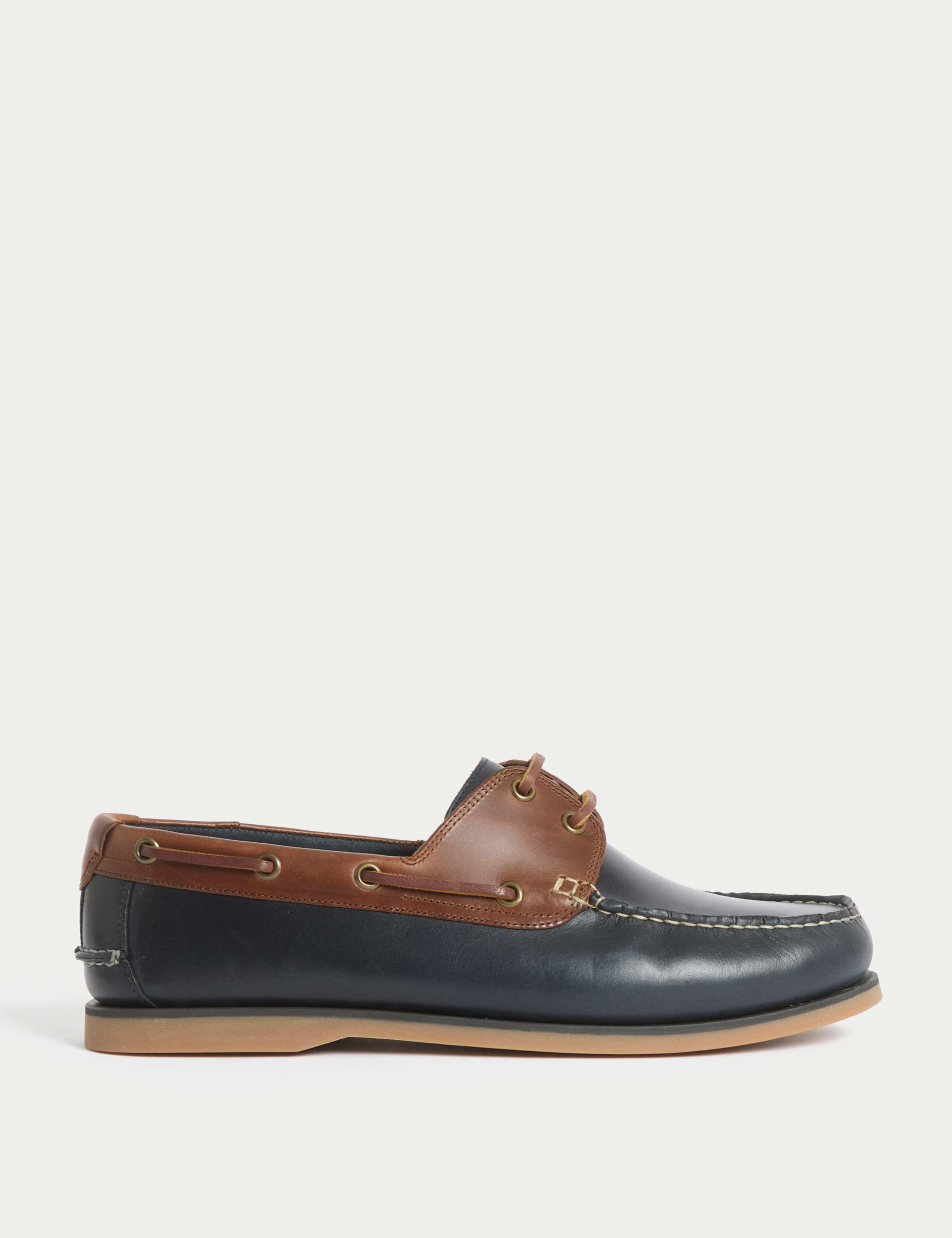 Wide Fit Leather Boat Shoes 1 of 4