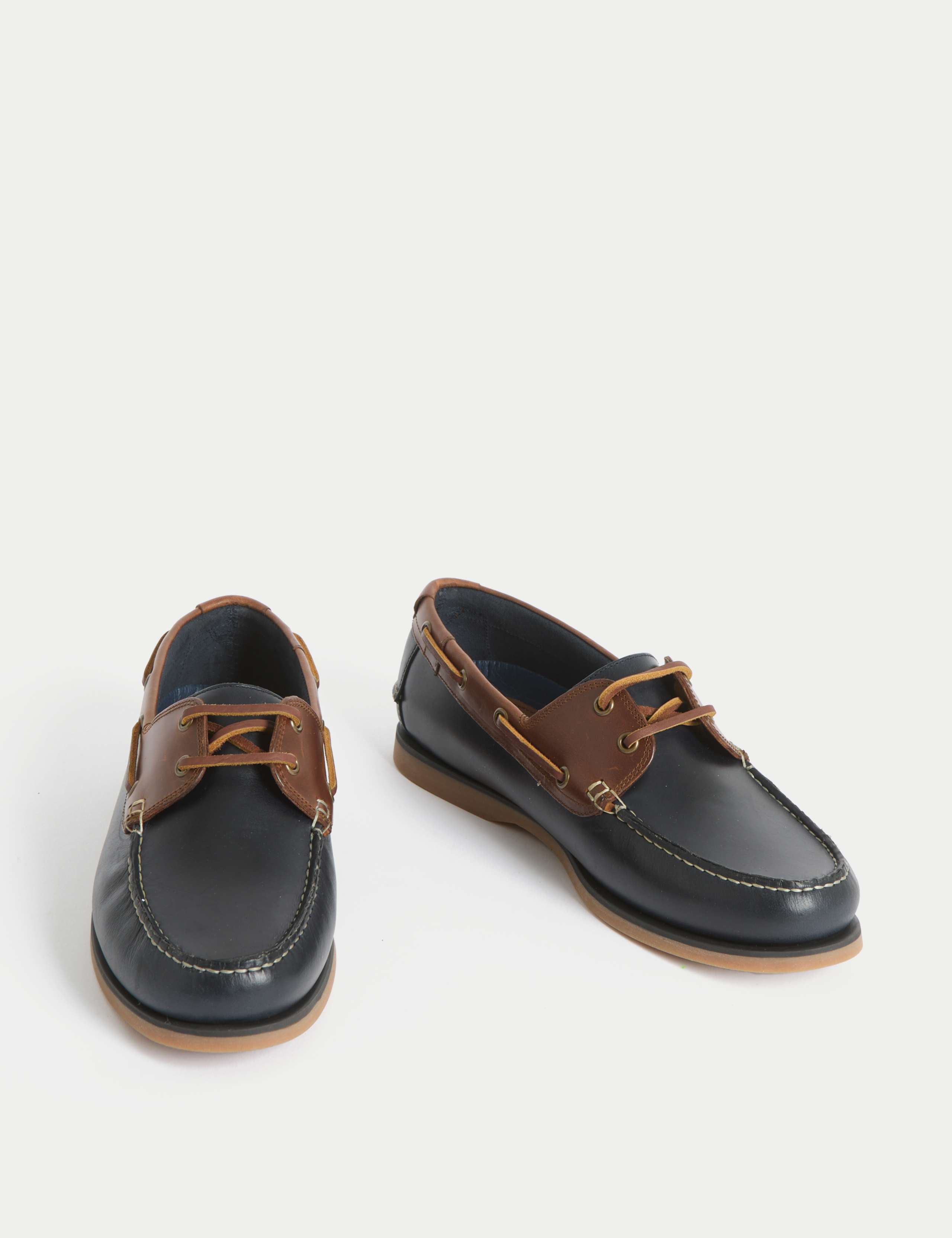 Wide Fit Leather Boat Shoes 2 of 4