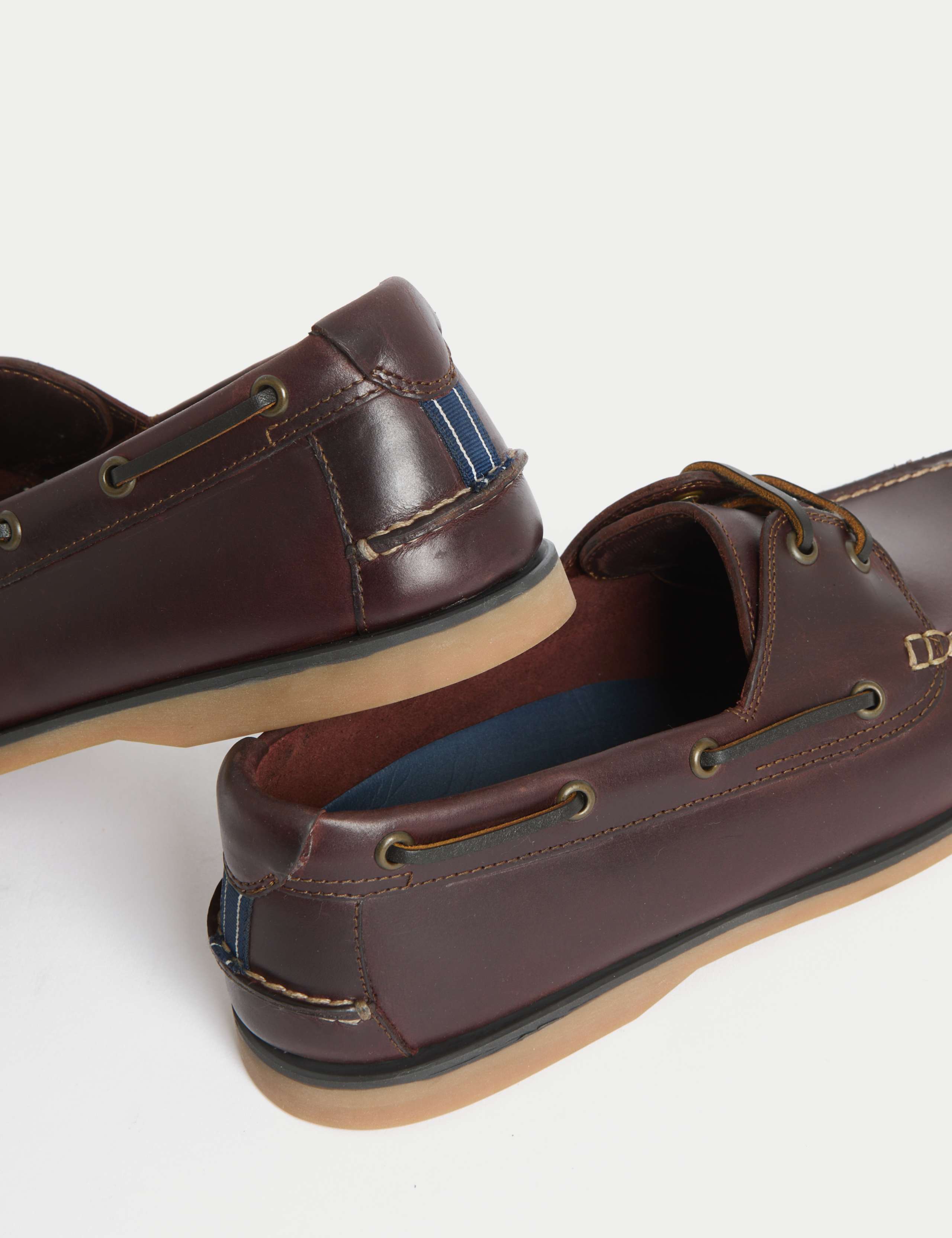 Wide Fit Leather Boat Shoes 3 of 4