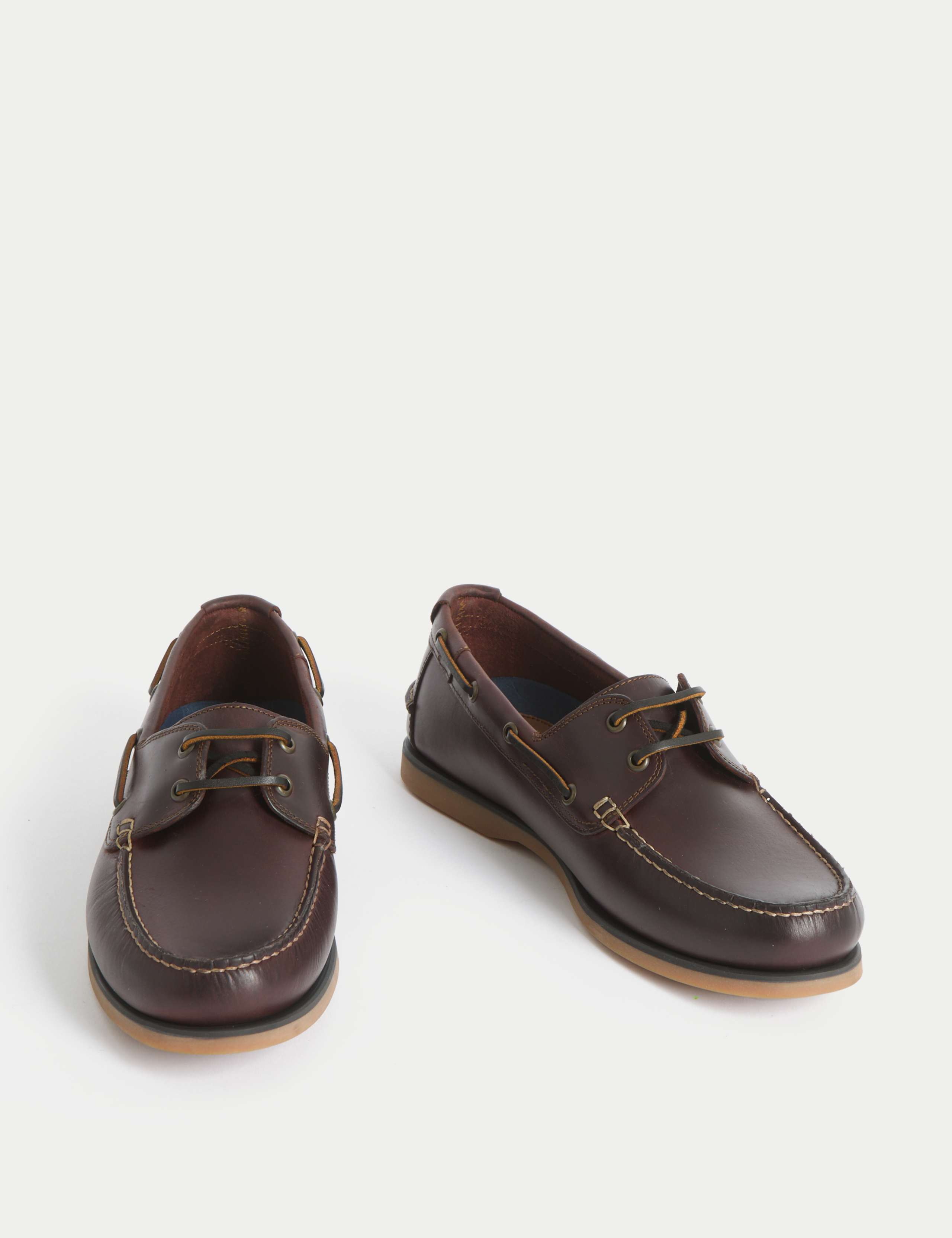 Wide Fit Leather Boat Shoes 2 of 4