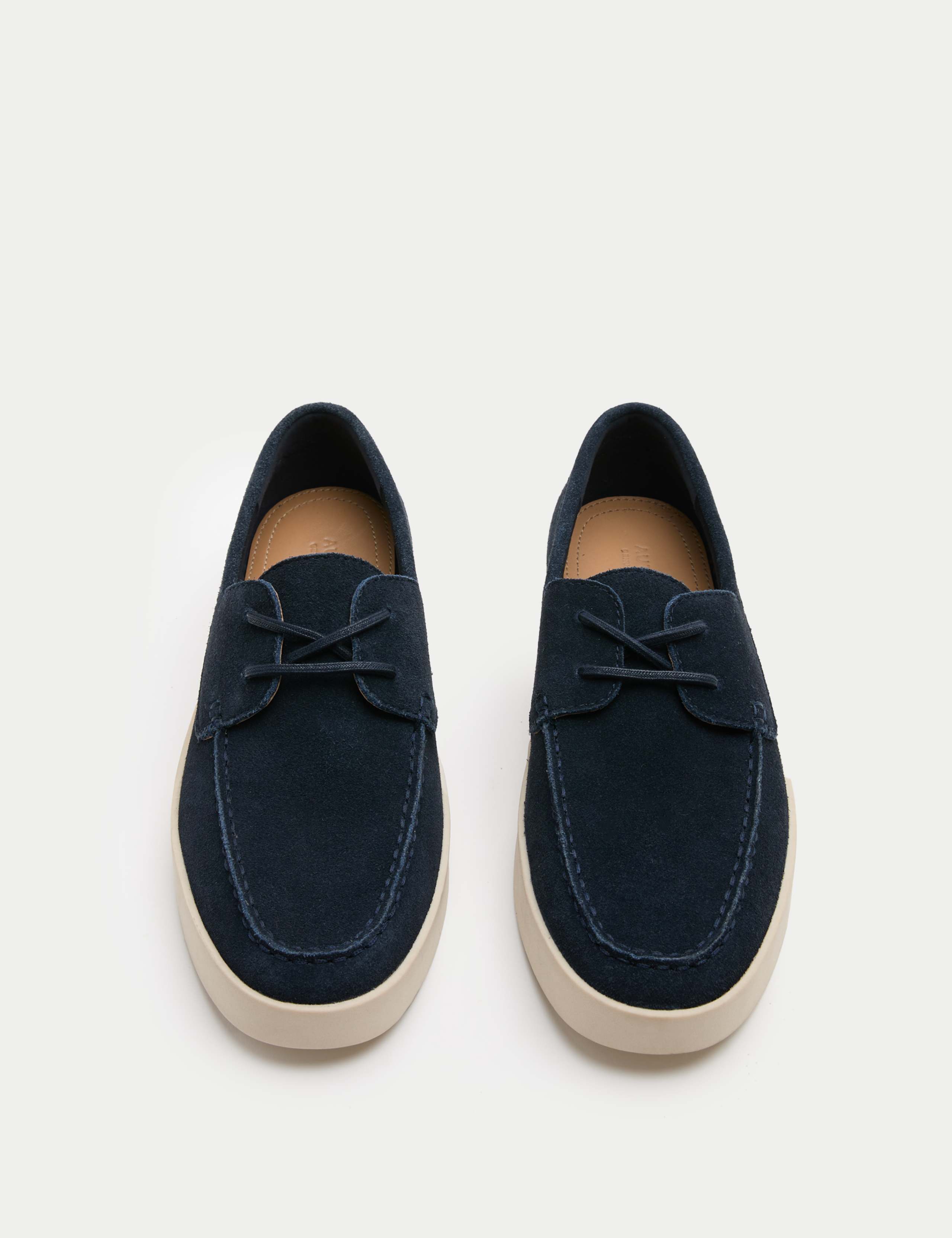 Suede White Sole Deck Shoes 1 of 2