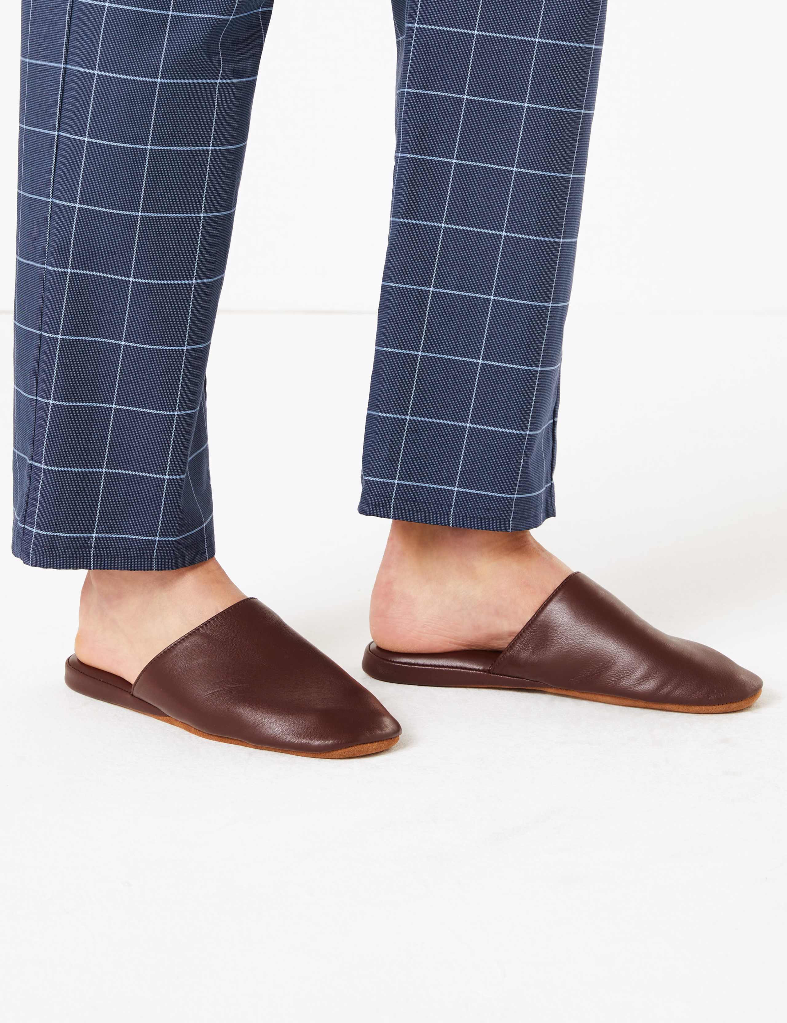 Leather Mule Slippers 1 of 5
