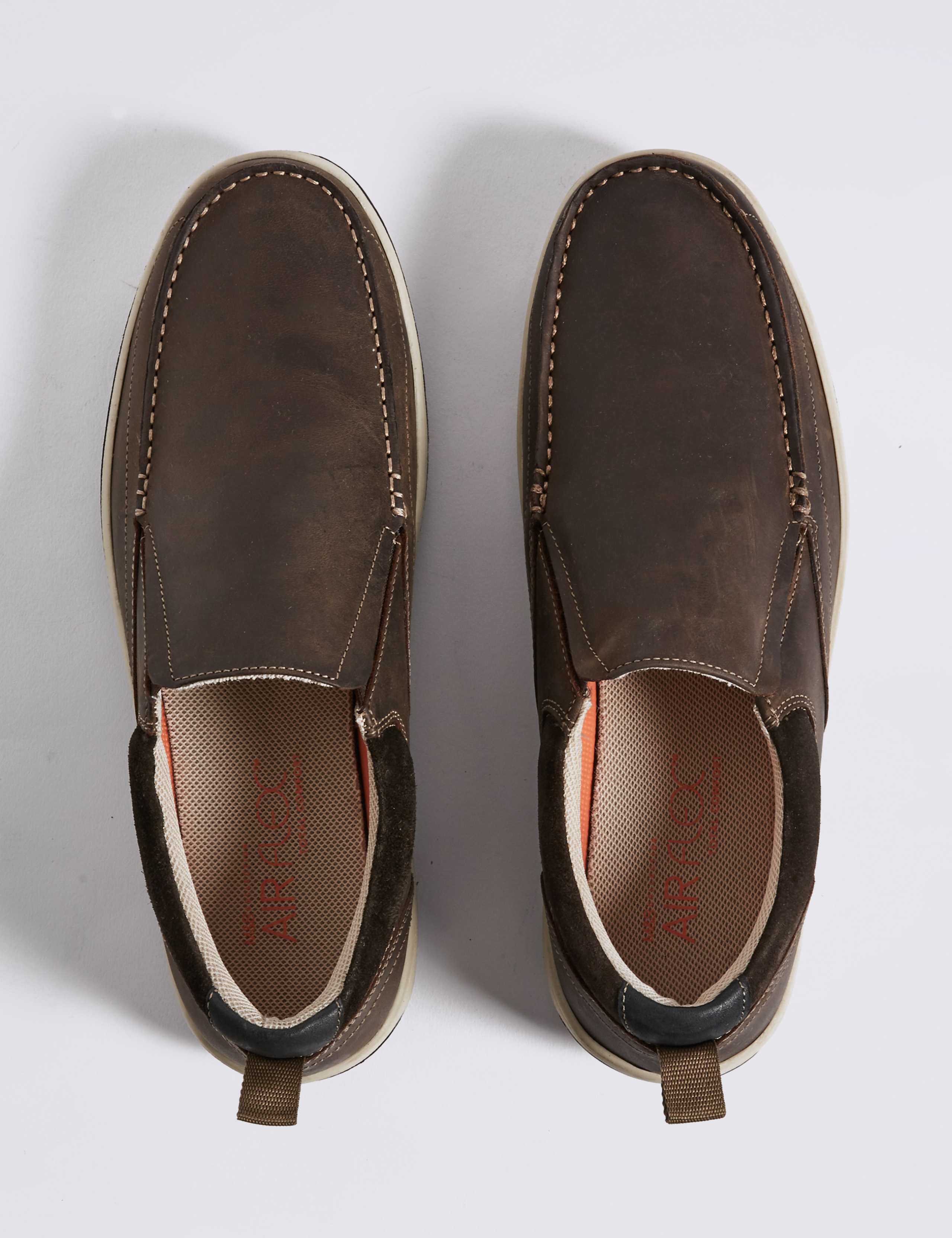 Leather Waxy Slip-on Shoes with Airflex™ 4 of 6