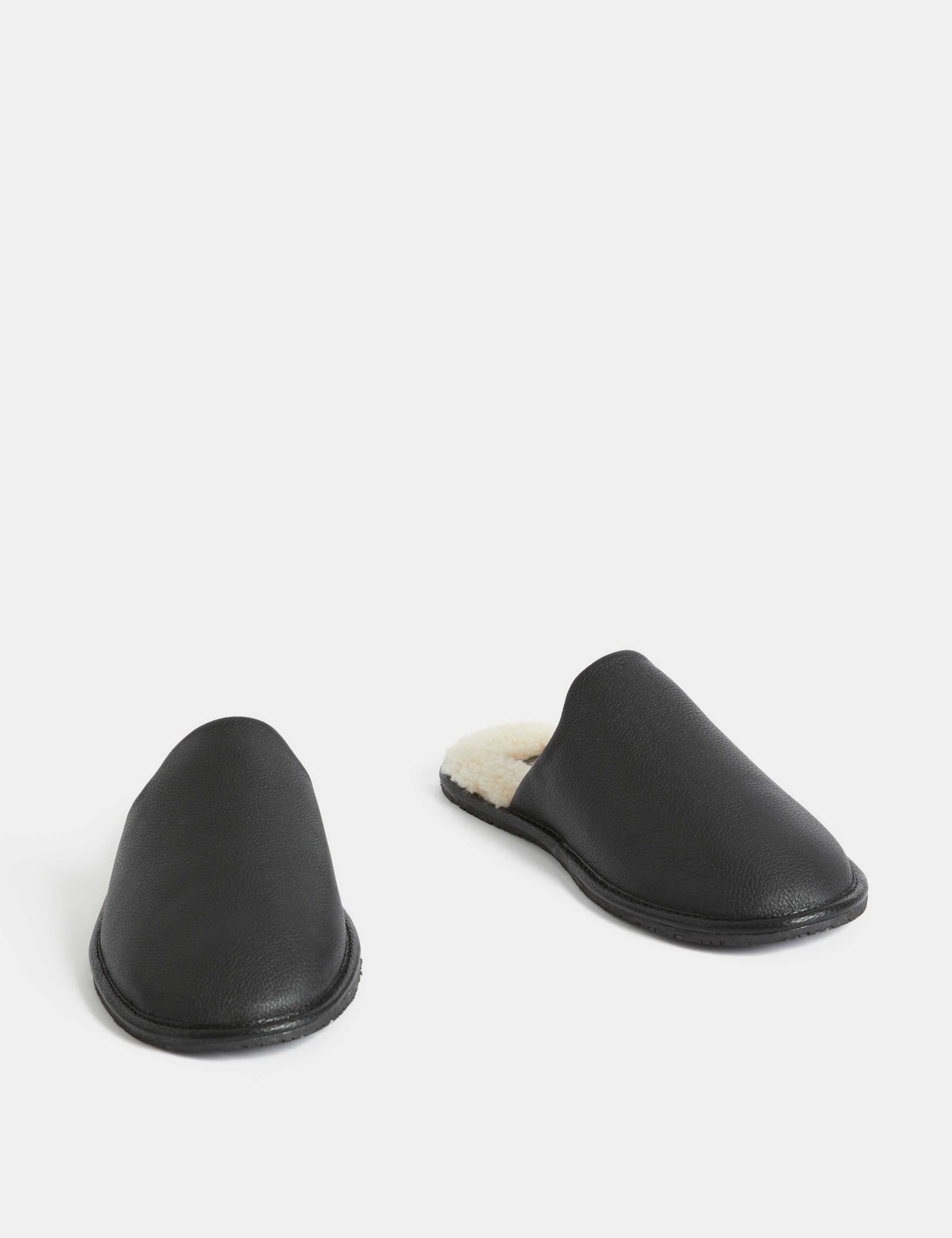Leather Mule Slippers with Freshfeet™ 2 of 4